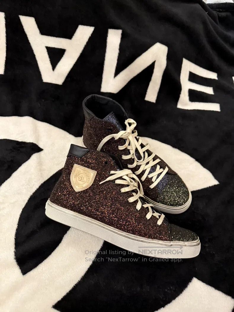 Saint Laurent Paris Saint Laurent Paris Glitter high-top sneakers, size 41 i Size US 8 / EU 41 - 1 Thumbnail