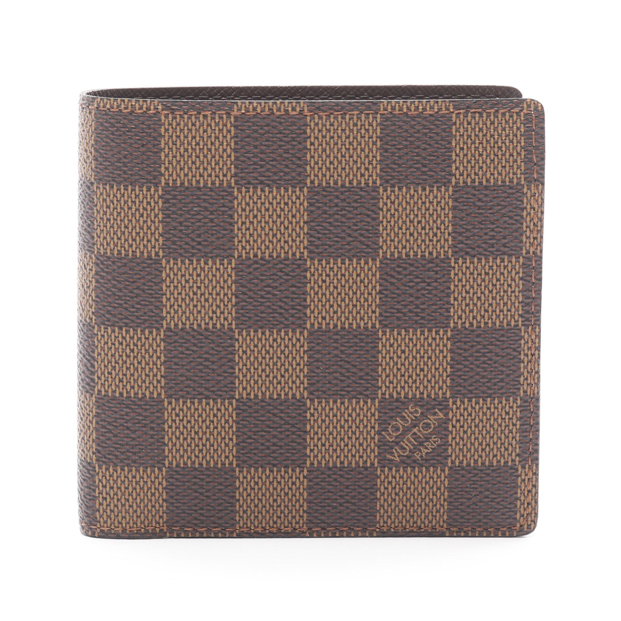 Louis Vuitton Louis Vuitton Porto Bie Cult Credit Monnaie Damier Ebene Bi-Fold Wallet Brown Size ONE SIZE - 1 Thumbnail