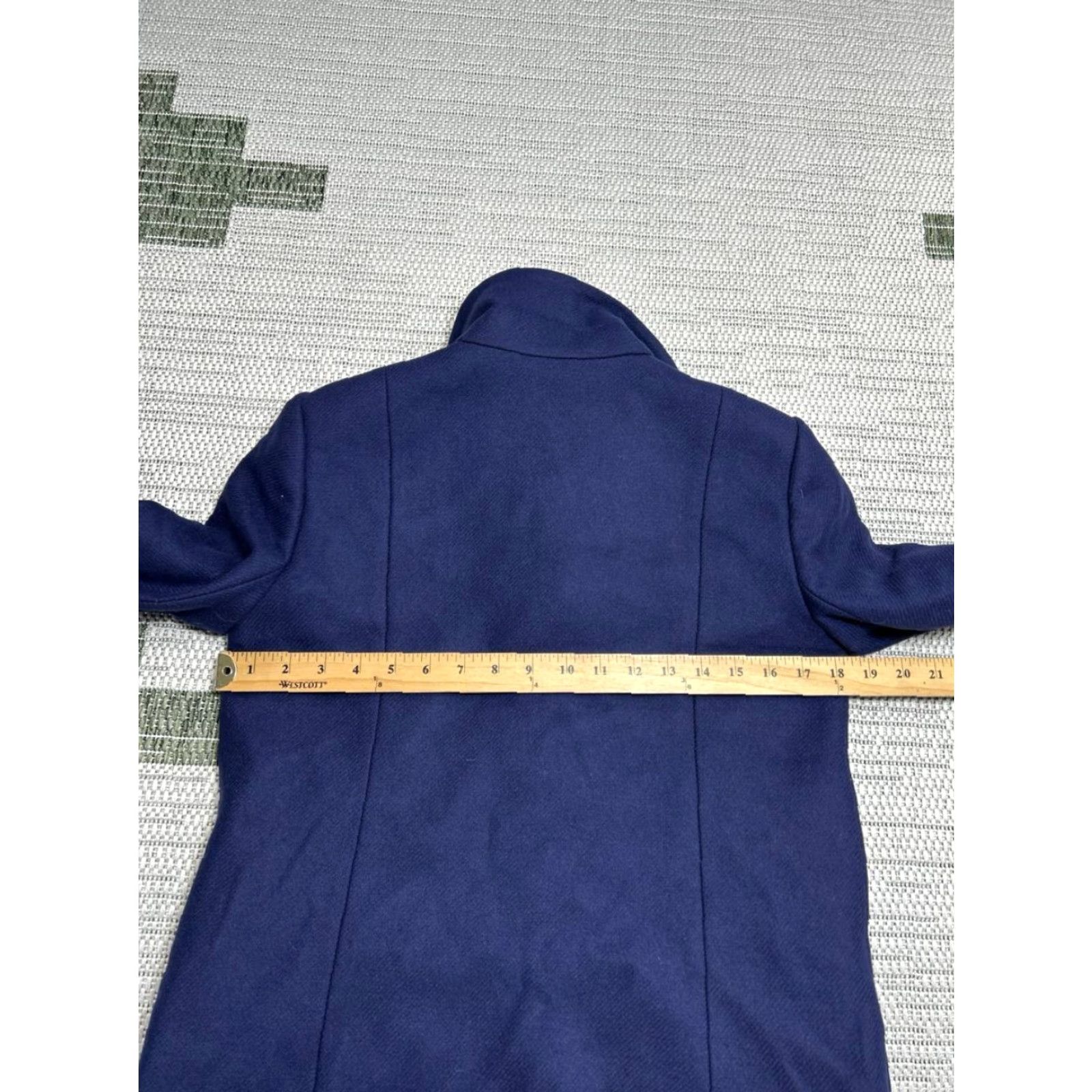 Theory Theory Belvin Overcoat Mens Small Blue Wool Blend Side Welt Pockets Funnel Neck Size US S / EU 44-46 / 1 - 3 Thumbnail
