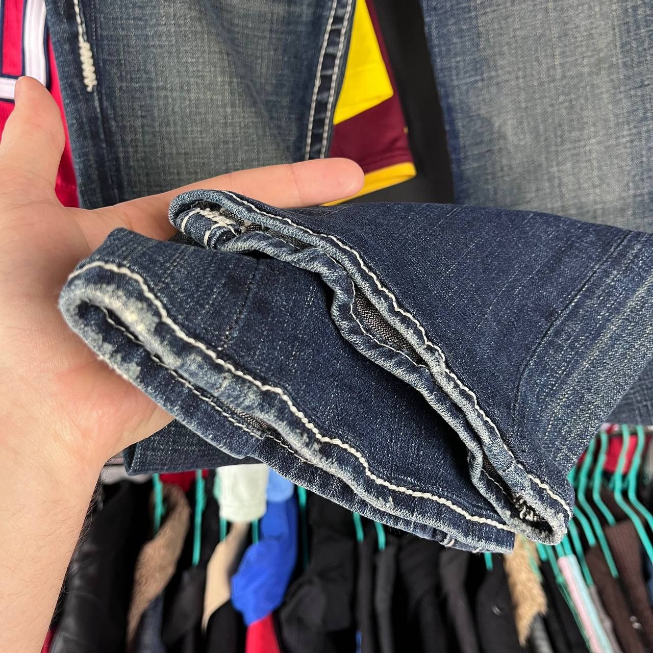 True Religion × Vintage True Religion Flared Bootcut Jeans Made in USA Size 26 Y2K Size 28" / US 6 / IT 42 - 7 Thumbnail