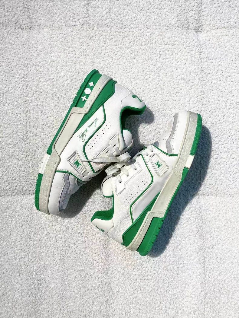 Louis Vuitton Louis Vuitton White-green shoes Size US 4 / IT 34 - 3 Thumbnail
