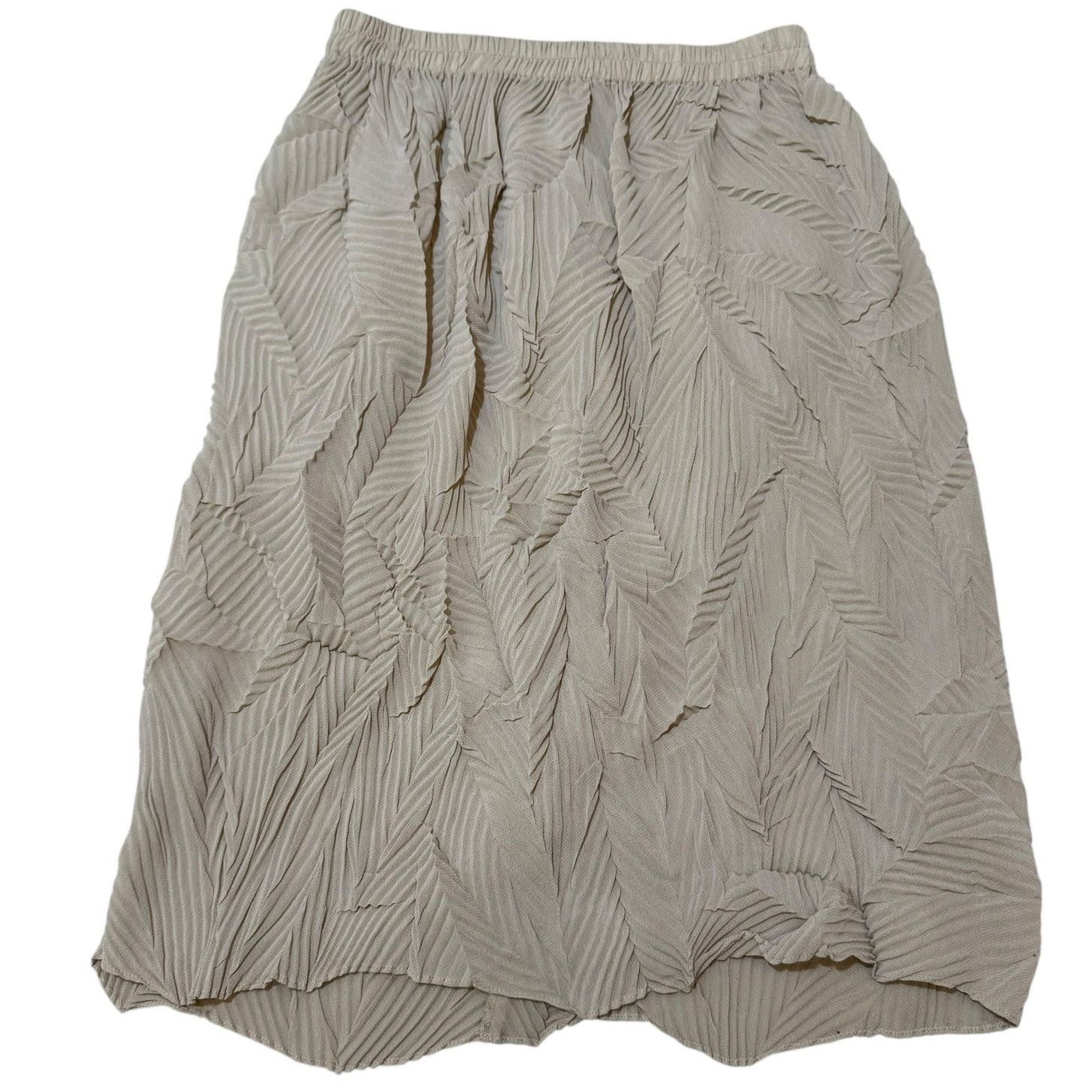 Other Vintage Han Feng Pleated Mini Skirt Textured Cream Small Size 22" - 1 Thumbnail
