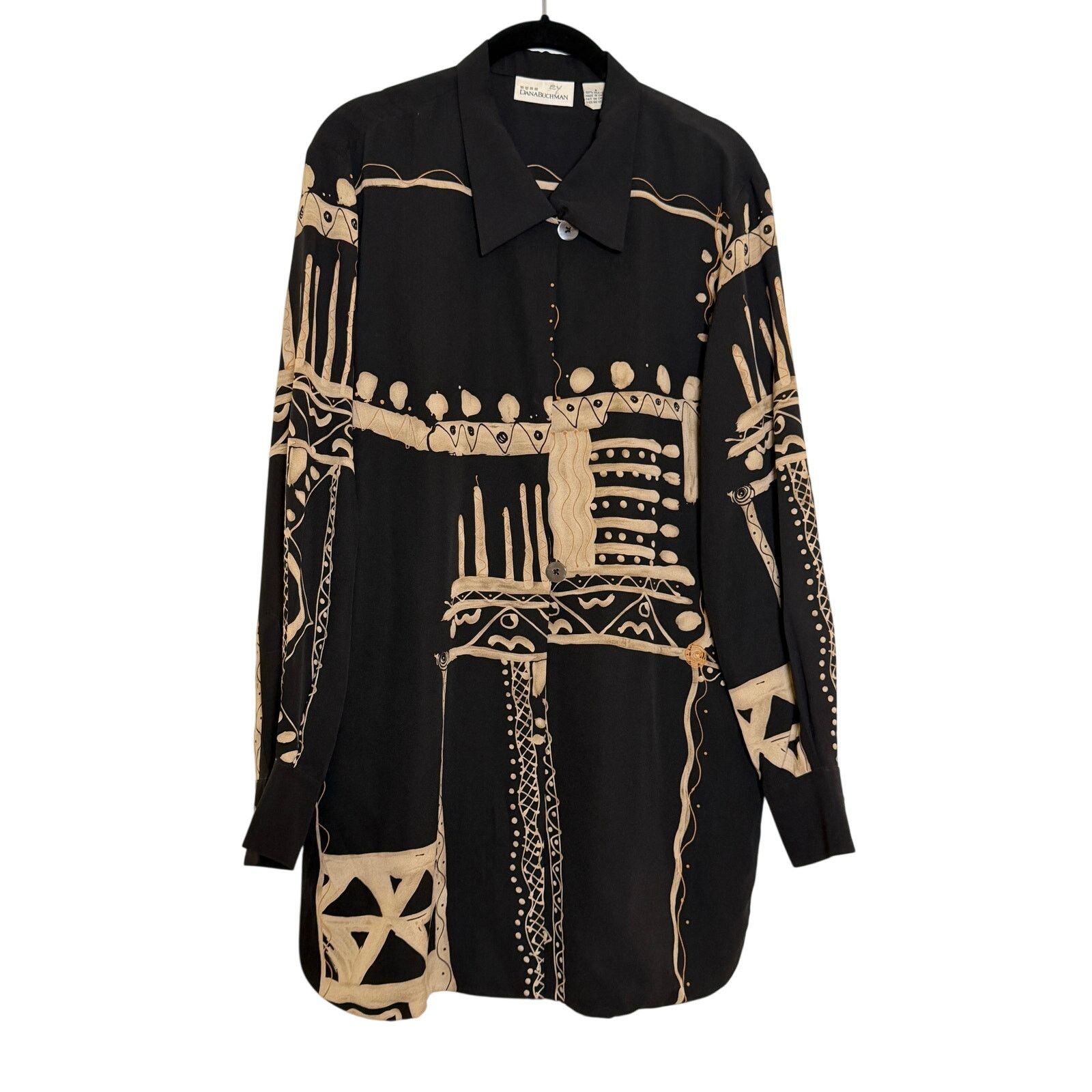 Other Dana Buchman Women's 100% Silk Long Sleeves Shirt Size M / US 6-8 / IT 42-44 - 1 Thumbnail