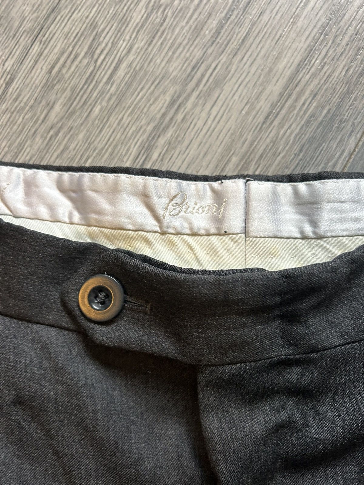 Brioni Grey Wool Pleat Pants Size US 33 - 11 Thumbnail