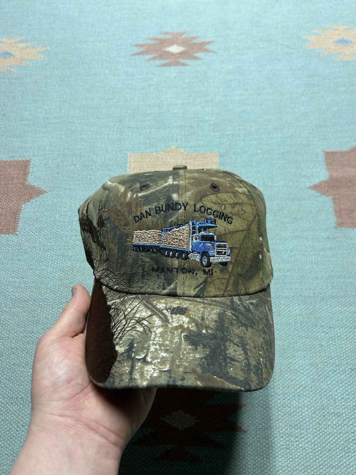 Vintage Dri Duck hat camo Dan Bundy logging Michigan truck deer wild Size ONE SIZE - 2 Thumbnail