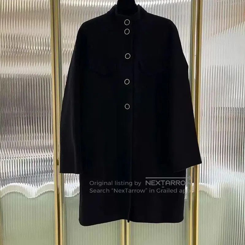 Burberry Burberry Women's Black Wool Mid-Length Coat. Size L / US 10 / IT 46 - 8 Thumbnail