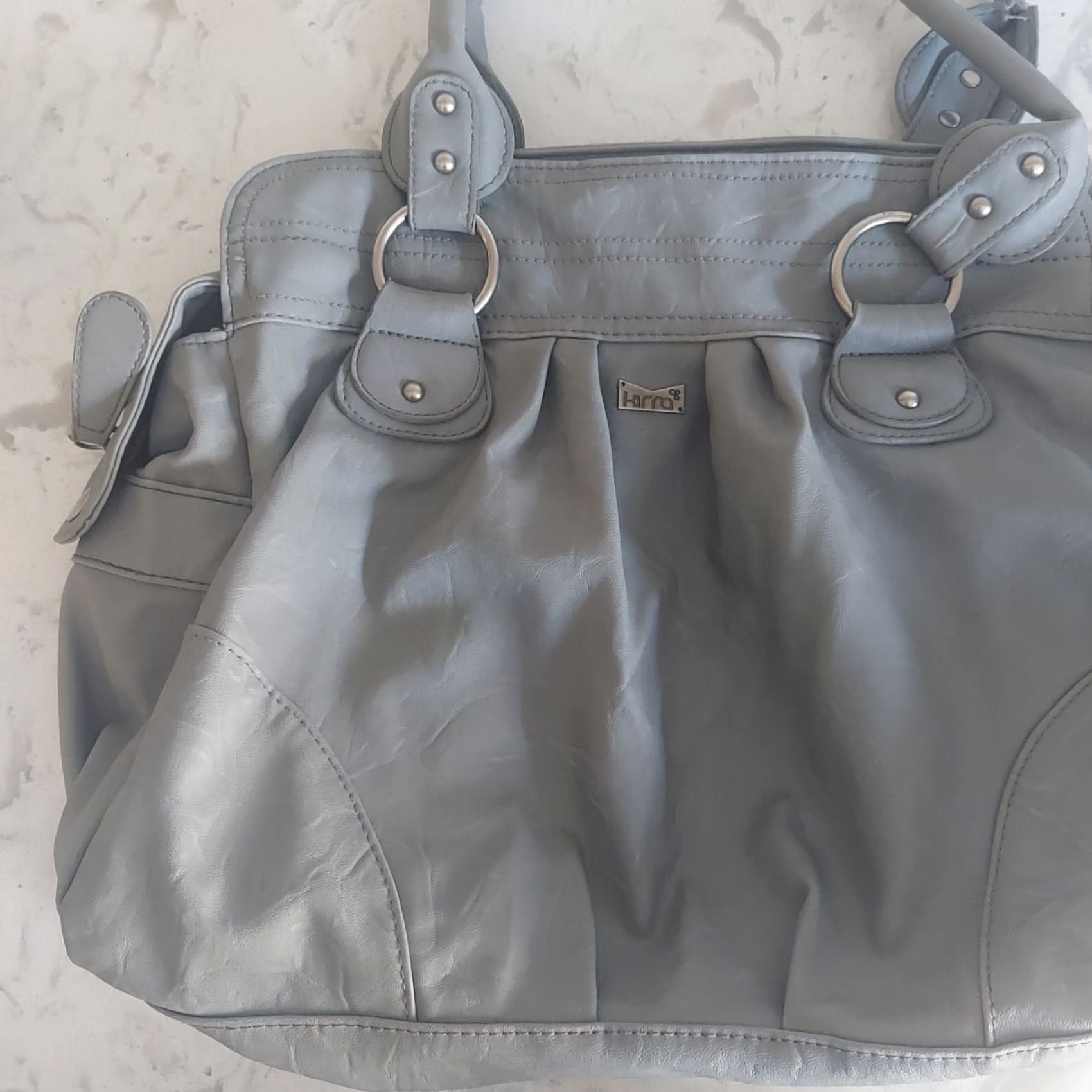 Vintage Kirra Shoulder Bag Women Gray Medium Polyester Zip Size ONE SIZE - 3 Thumbnail