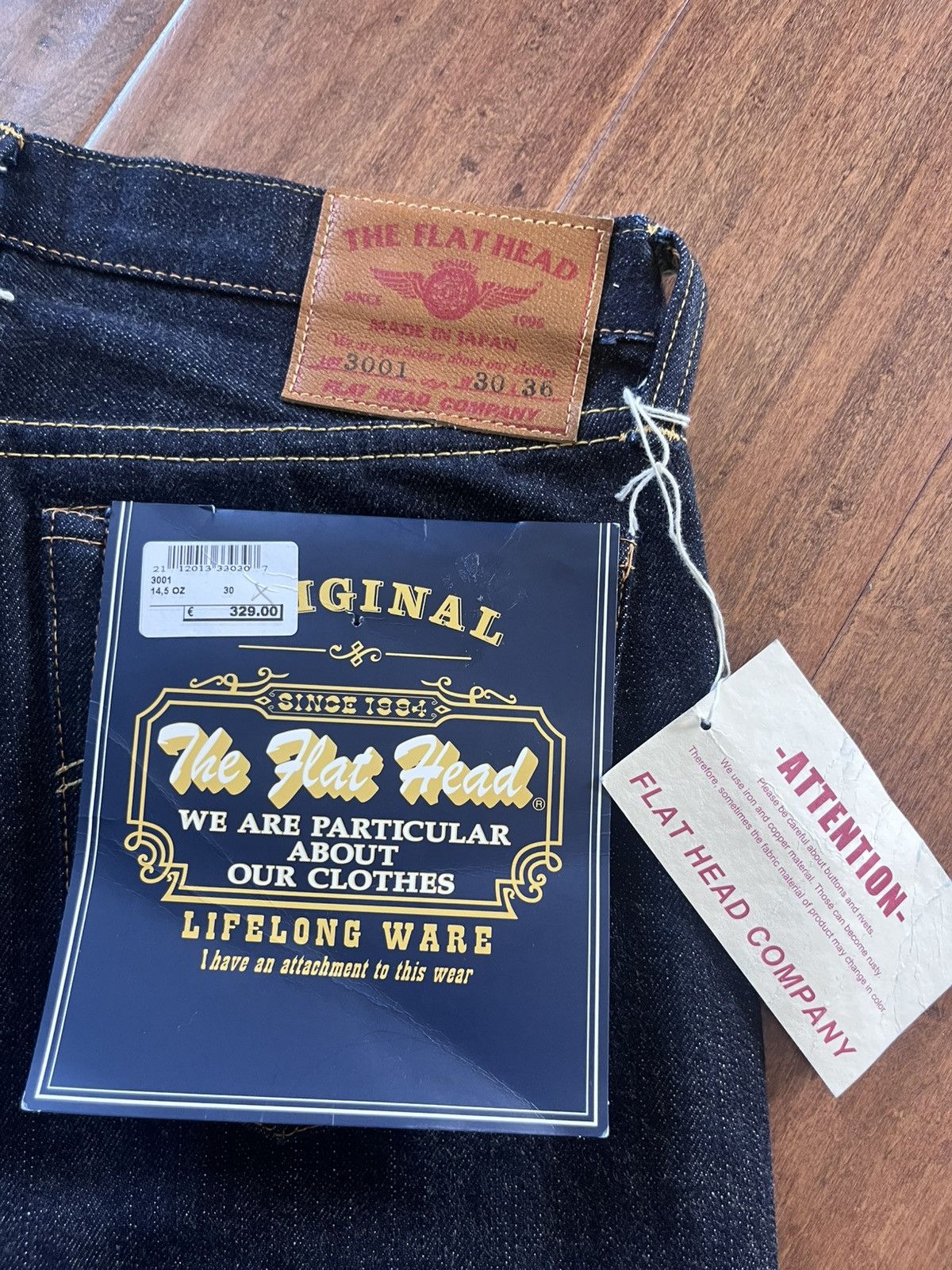 The Flat Head 3001 14.5oz Selvedge Jean Size US 30 / EU 46 - 8 Thumbnail