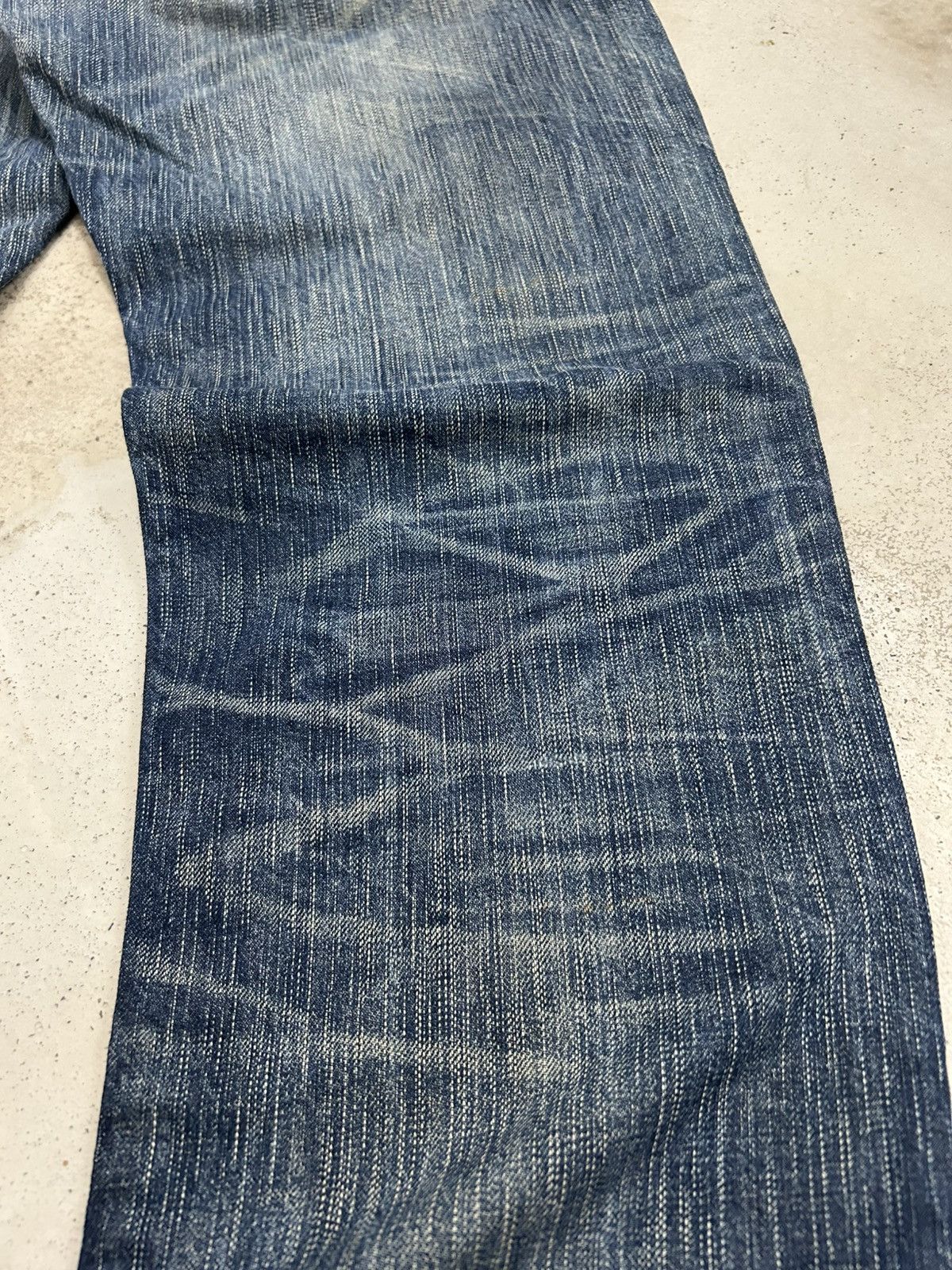 Edwin Vintage Edwin 503 Blue Trip Slim Washed Whisker Baggy Size US 32 / EU 48 - 17 Thumbnail