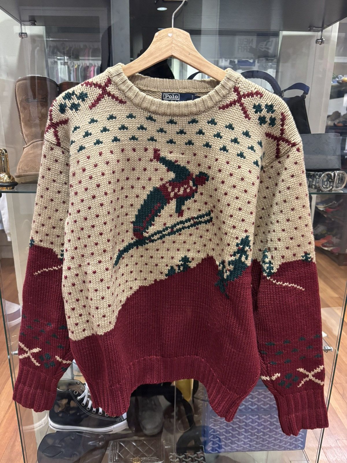 Polo Ralph Lauren Polo Ralph Lauren Vintage Ski Knit Sweater Size US L / EU 52-54 / 3 - 1 Thumbnail