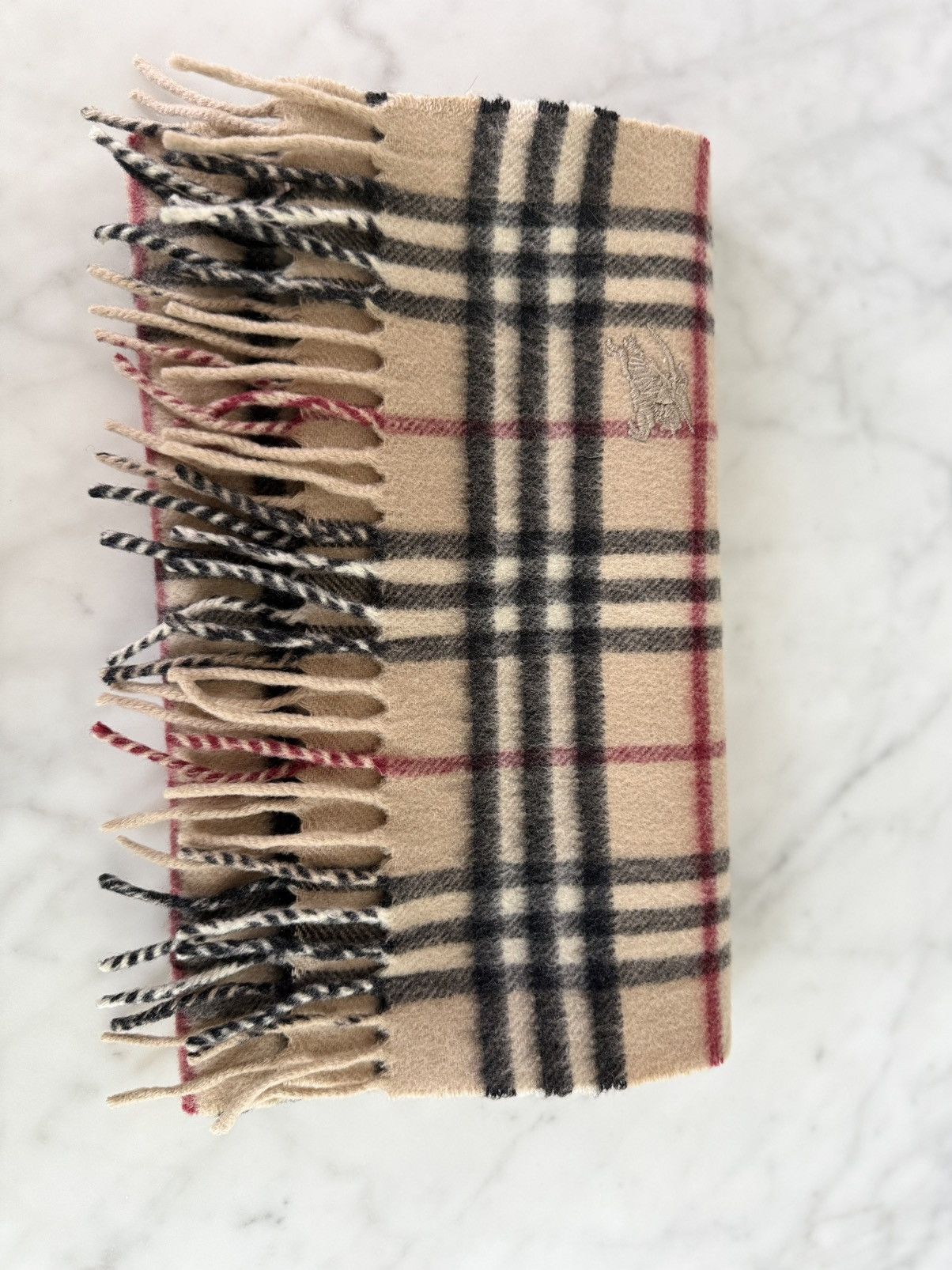 Burberry Burberry Camel Nova Check Scarf Wool Made in England Size ONE SIZE - 10 Thumbnail