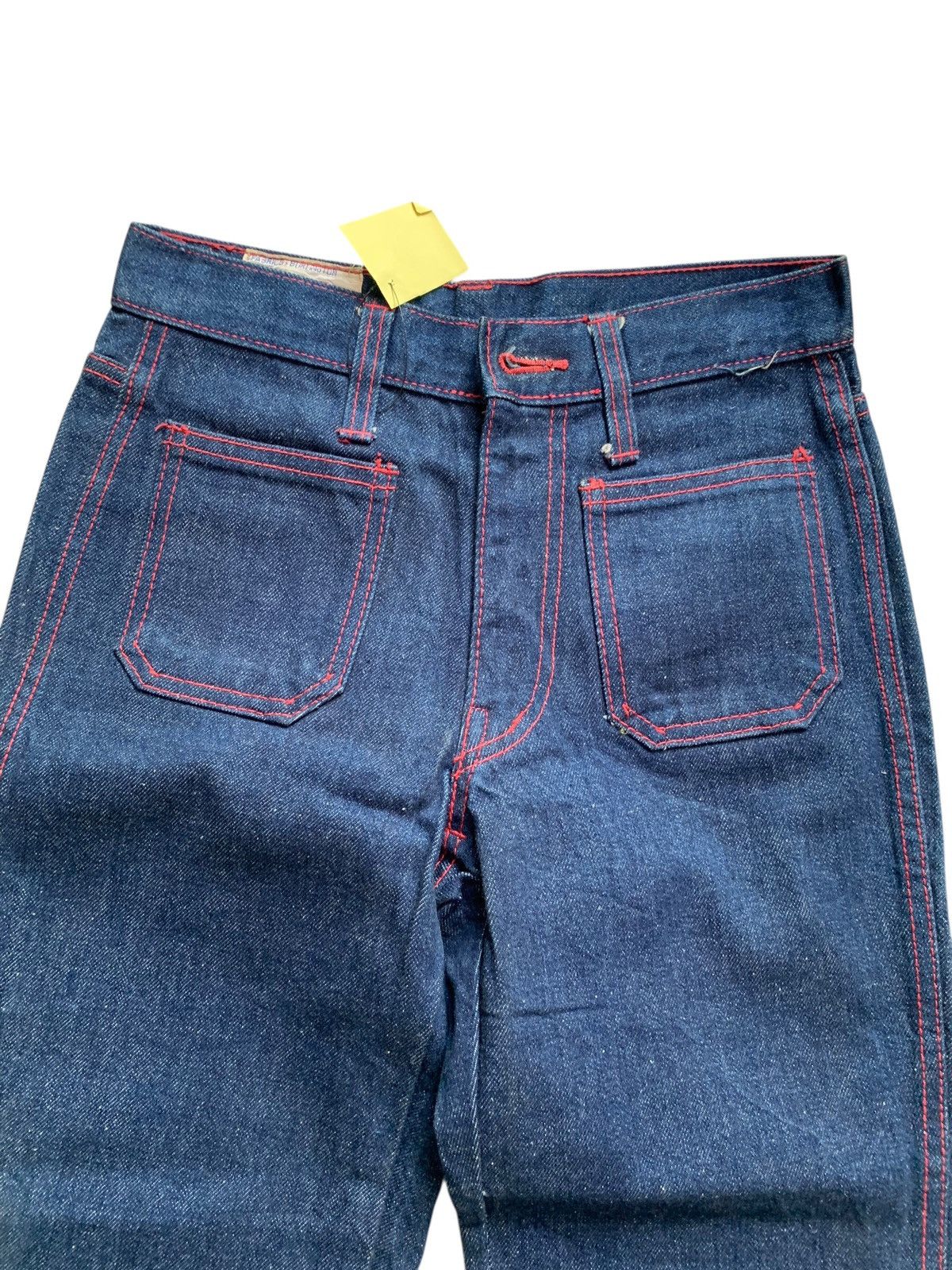Vintage Vintage late 60's Flare Navajon Flared Denim Pants Size 24" / US 00 / IT 34 - 2 Thumbnail