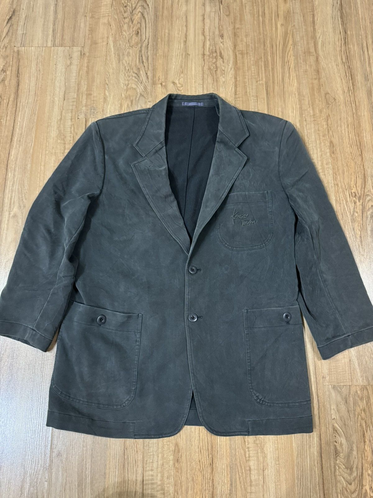 KANSAI MAN DARK GREY CASUAL BLAZER JACKET