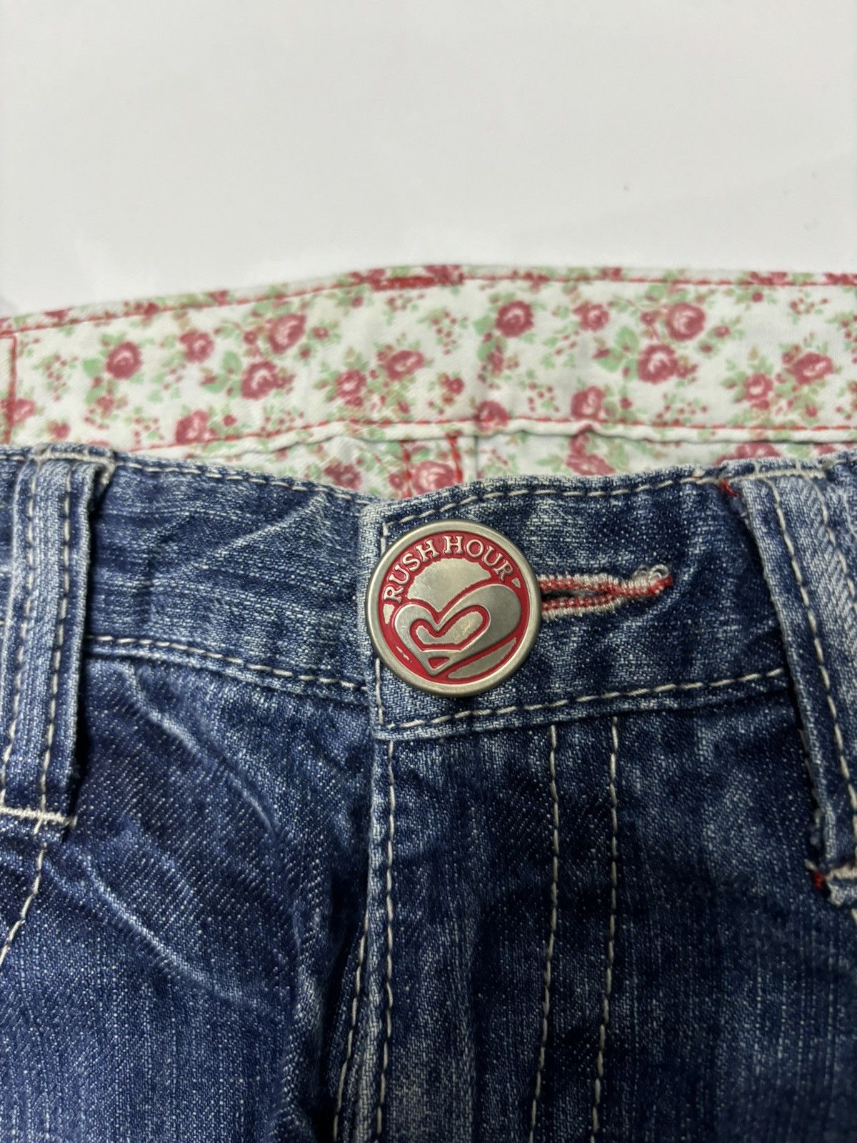 Japanese Brand VINTAGE JAPANESE RUSH HOUR DISTRESSED DENIM JEANS Size 29" - 8 Thumbnail