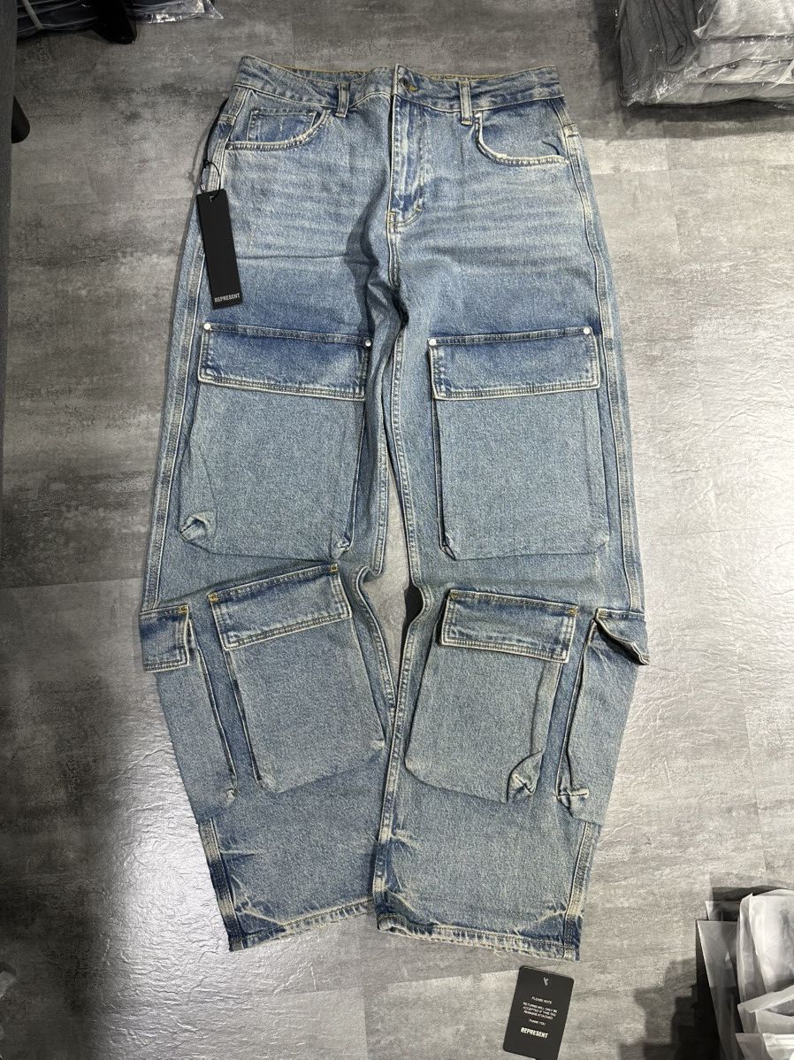Represent Clo. Represent R3 Cargo Denim Jeans Size US 30 / EU 46 - 2 Thumbnail