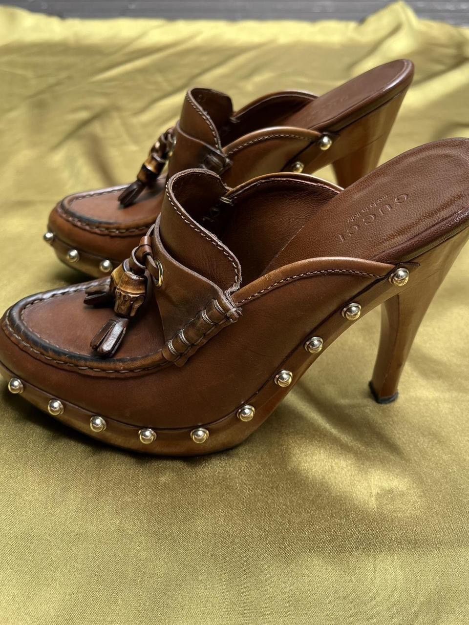 Gucci Vintage Gucci bamboo tassel mules Size US 5 / IT 35 - 3 Thumbnail