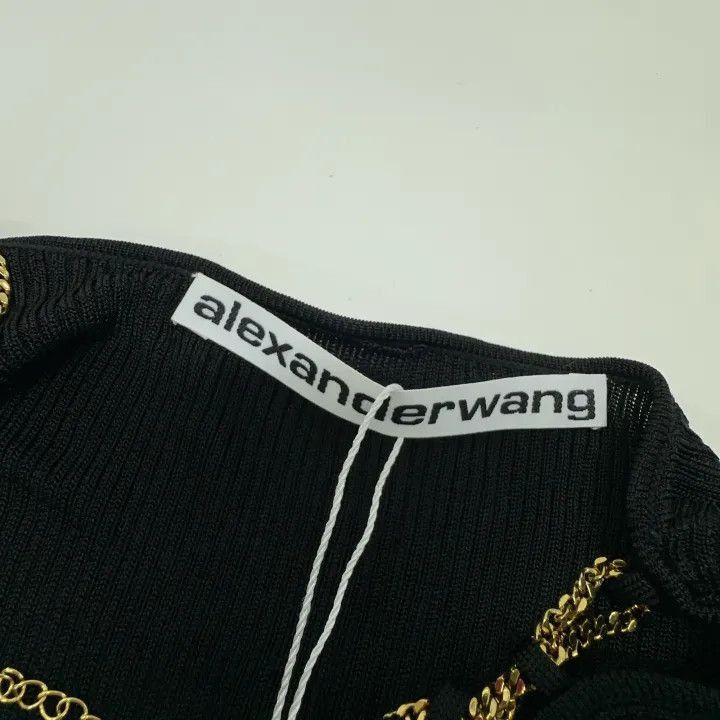 Alexander Wang Alexander Wang Black V-Neck Long Sleeve T-Shirt - Size XS / US 0-2 / IT 36-38 - 6 Thumbnail