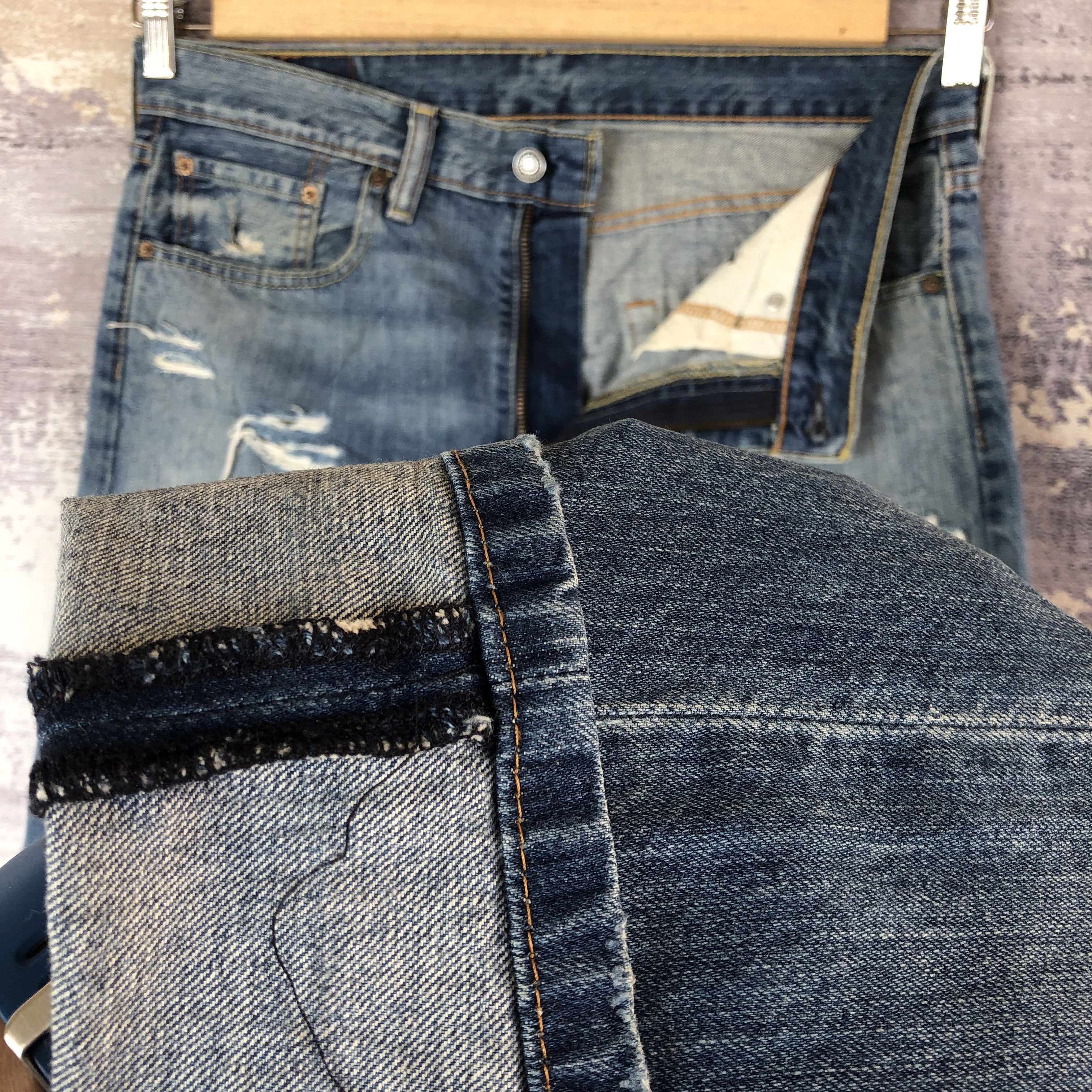 Levi's Vintage Levi's 522 Distressed Jeans Levis Denim Pants Size US 34 / EU 50 - 8 Thumbnail