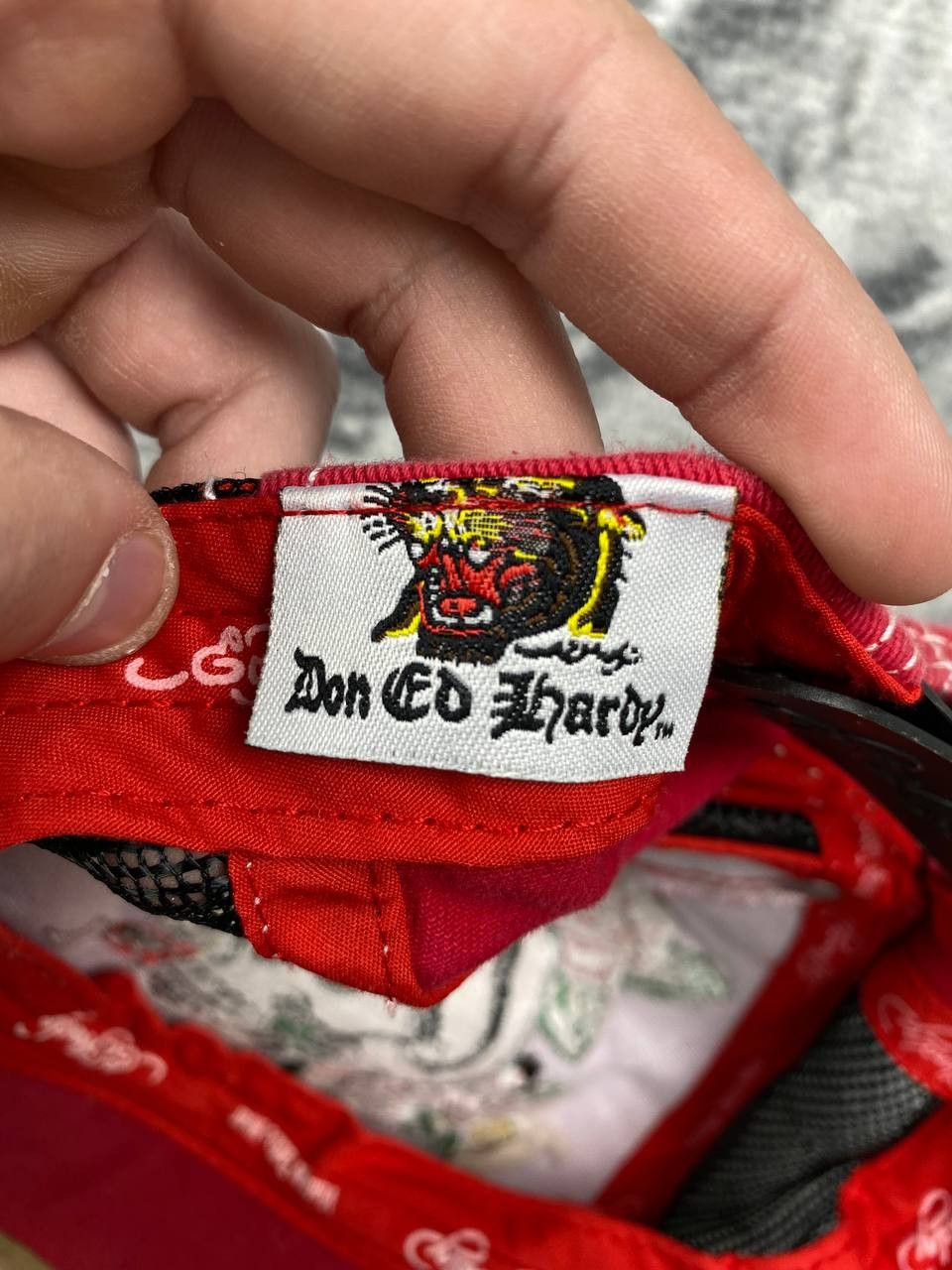 Ed Hardy Ed Hardy by Christian Audigier Eternal Love Cap Hat Y2K Red Size ONE SIZE - 7 Thumbnail