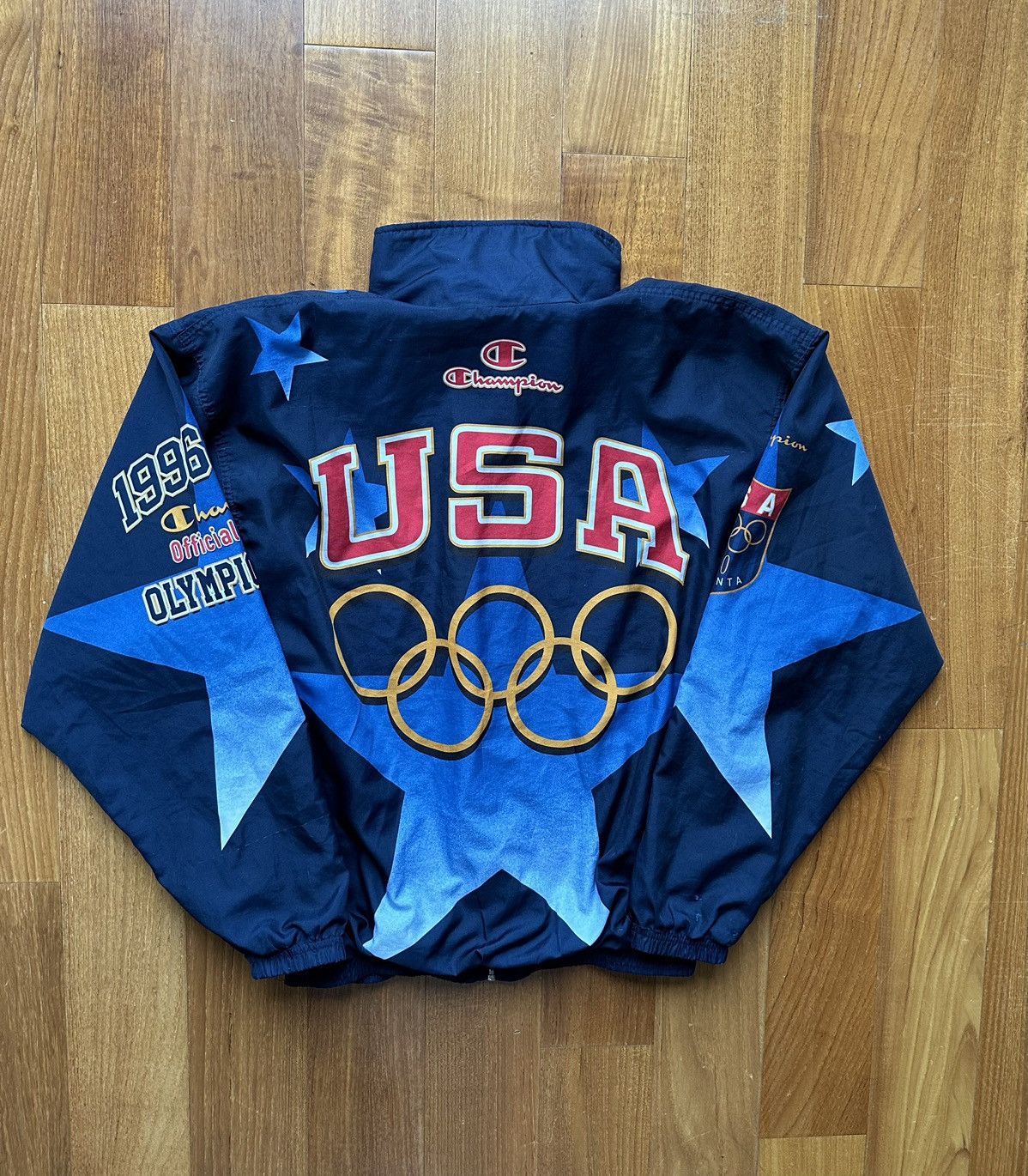 Vintage Vintage 90s Champion Olympics Dream Team Basketball Jacket Size US XXL / EU 58 / 5 - 2 Thumbnail