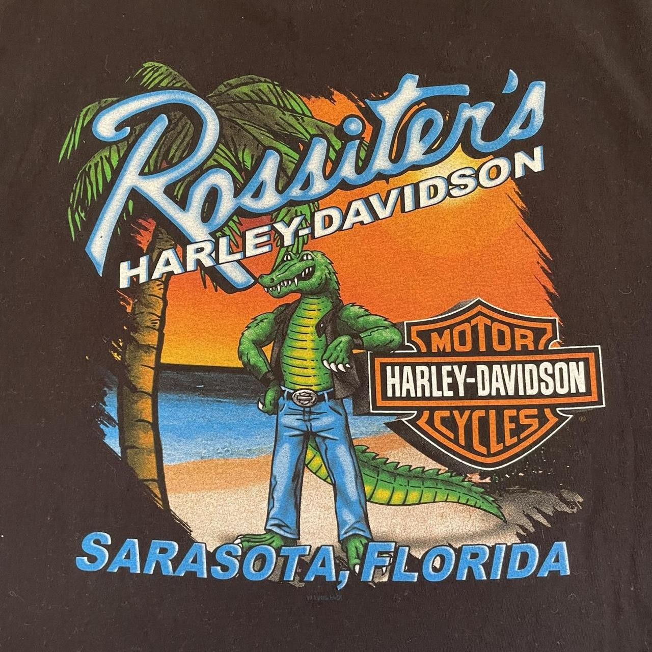 Harley Davidson × Vintage Vintage Y2K 90's Harley Davidson Gator Beach Graphic Tee Size US XL / EU 56 / 4 - 5 Thumbnail