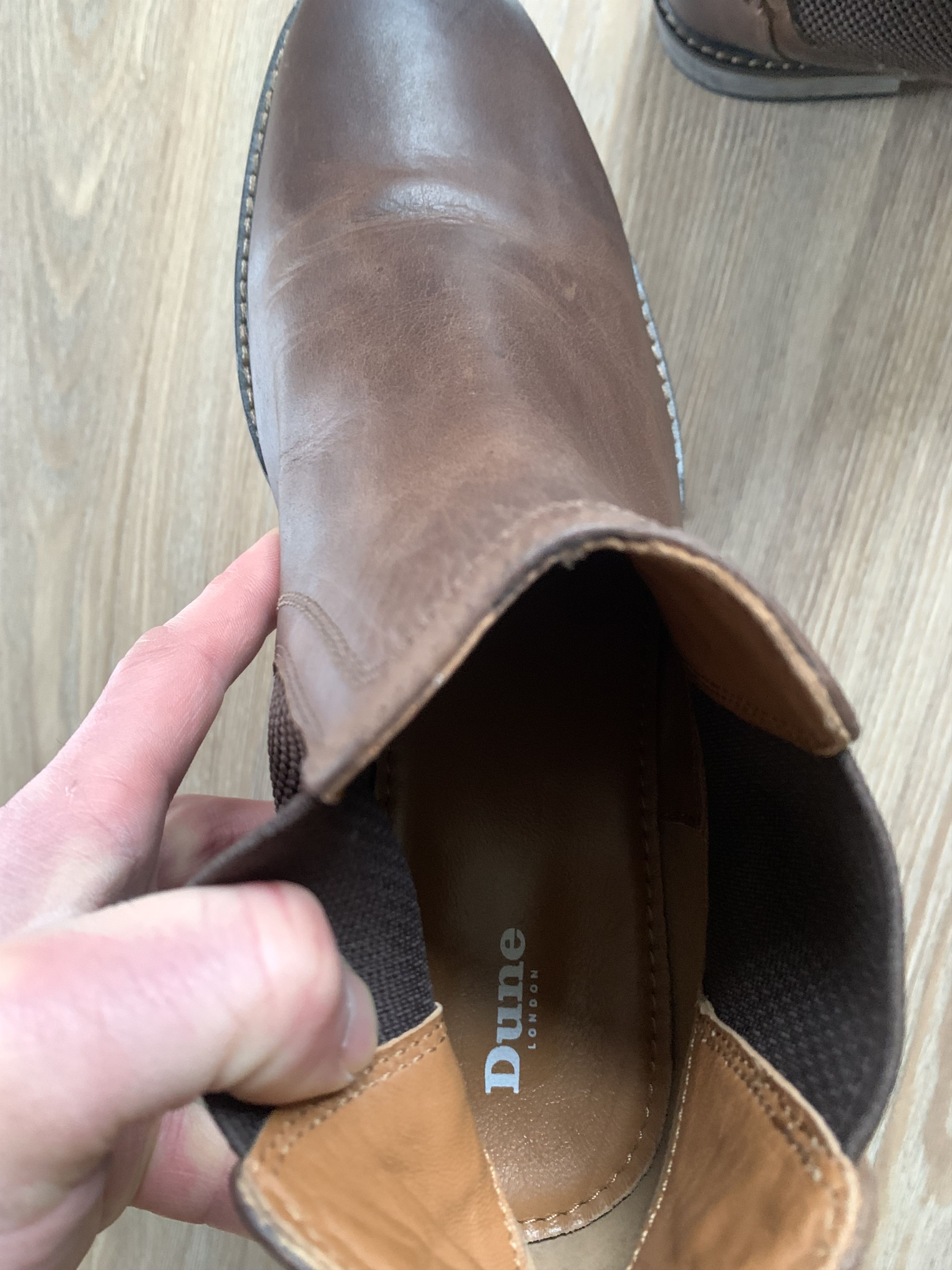Dune London Mens Dune London Chorleys Chelsea Boots Brown Leather Size US 9 / EU 42 - 7 Thumbnail