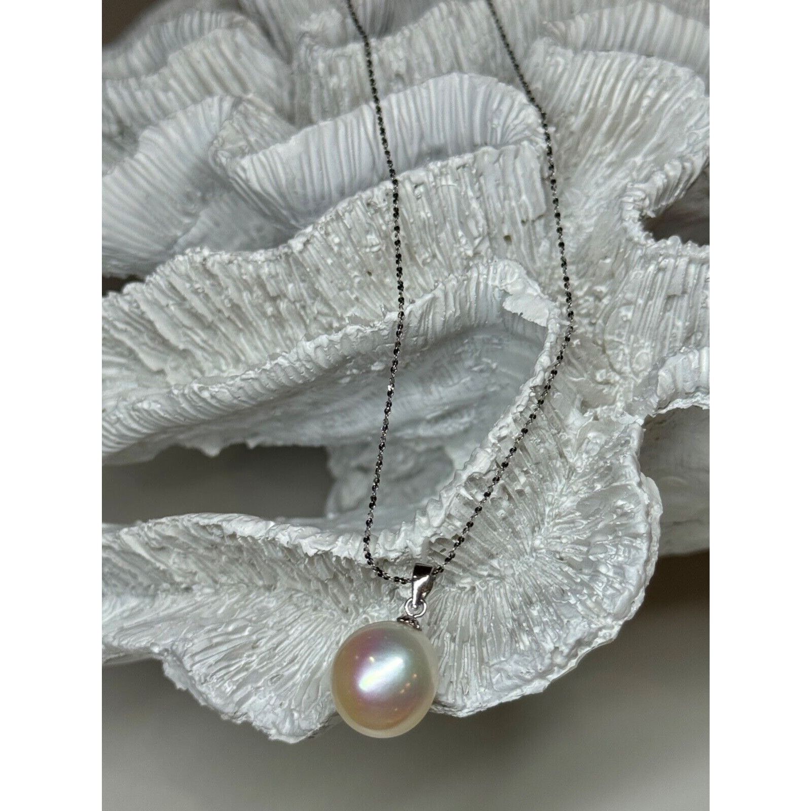 Jewelry 925 STERLING SILVER FRESH WATER PEARL NECKLACE LENGTH 18 In Size ONE SIZE - 10 Thumbnail