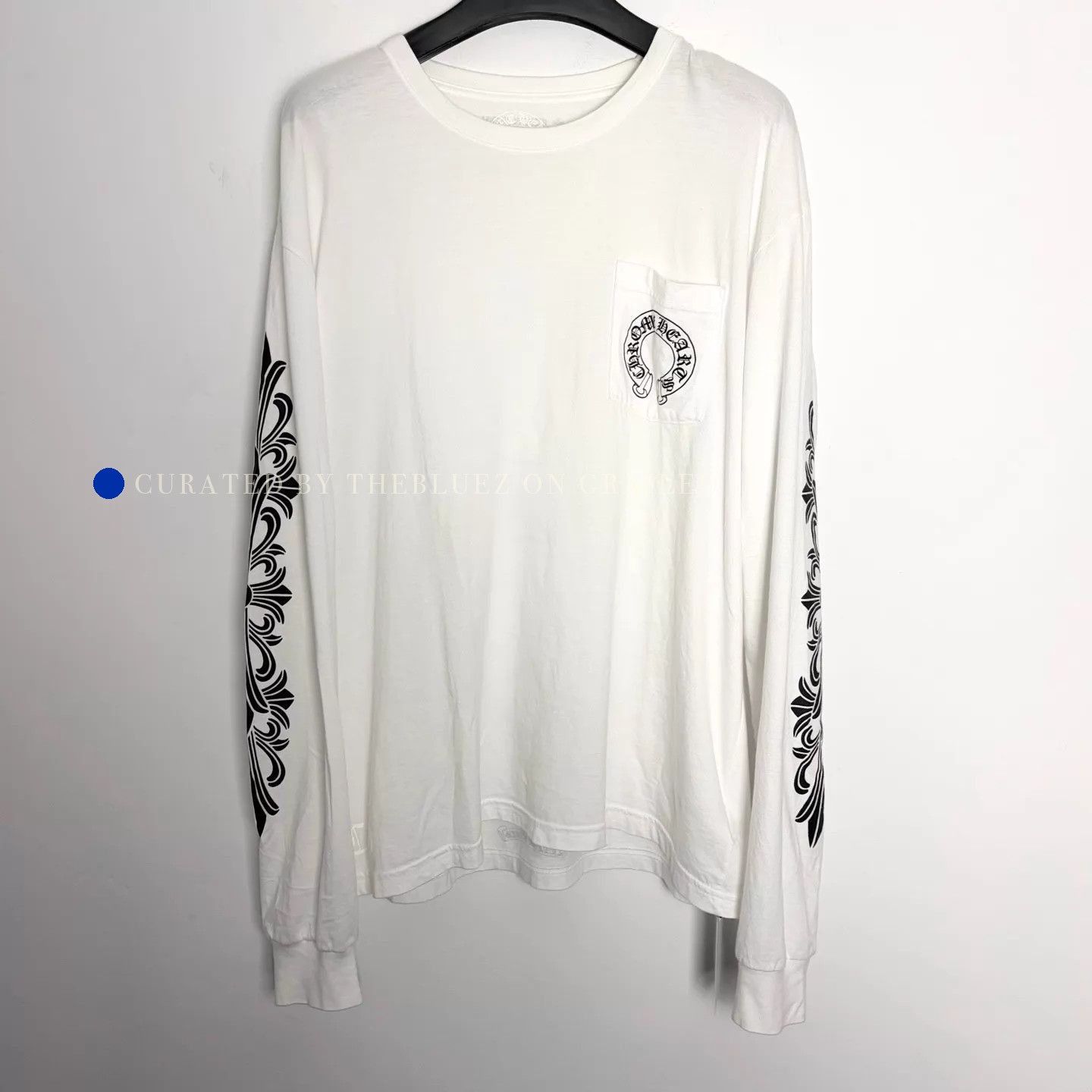 Chrome Hearts White Long Sleeve T-Shirt with Horseshoe Design Size US XL / EU 56 / 4 - 1 Thumbnail