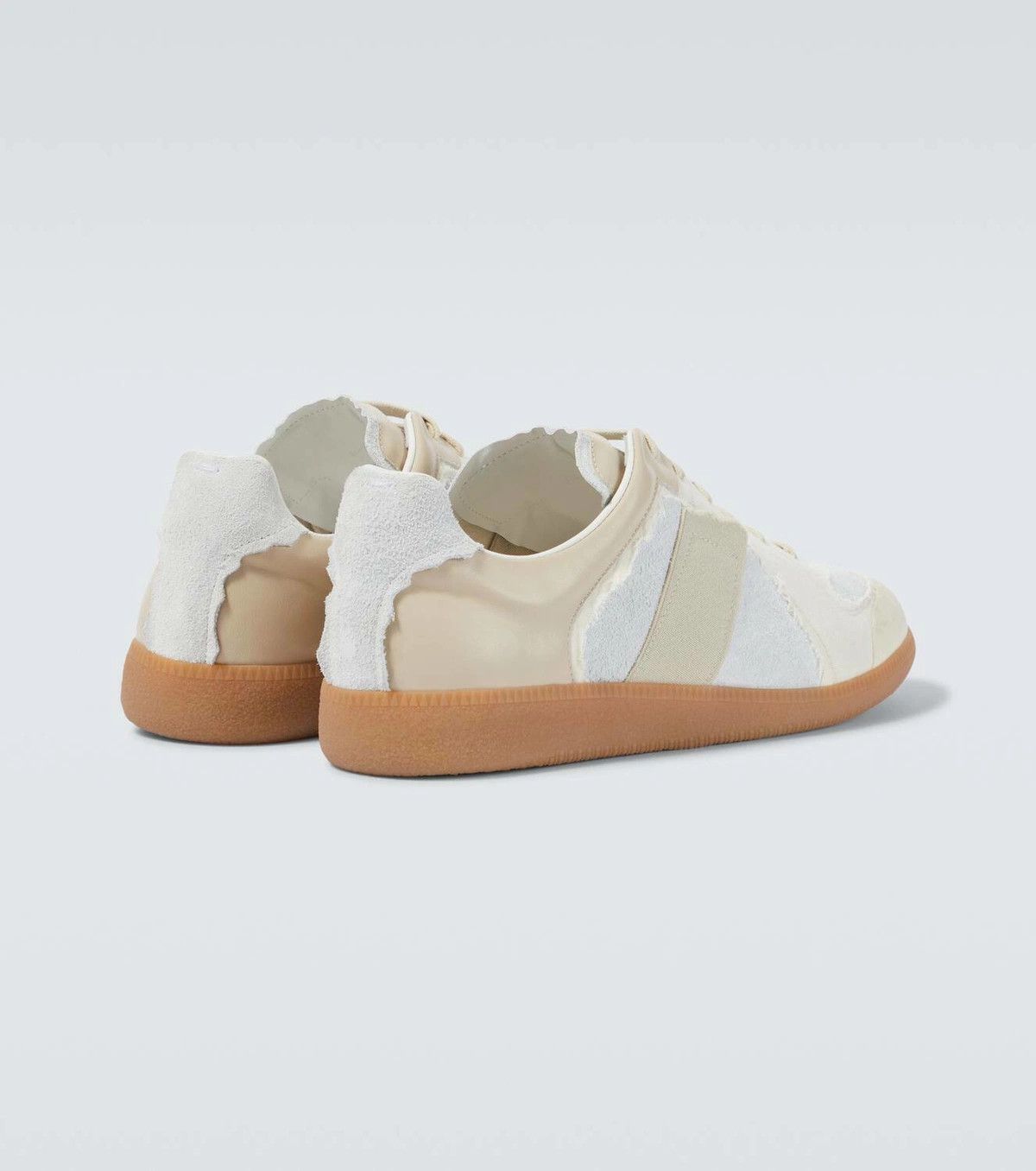 Maison Margiela oc11z1225 Replica Inside Out Suede Sneakers in Beige/White Size US 7 / EU 40 - 5 Thumbnail
