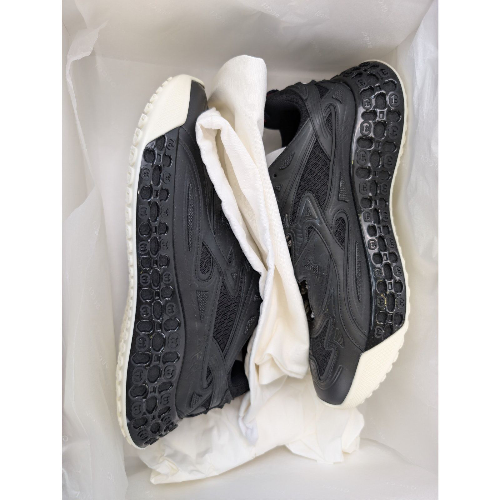Gucci o1rshd1 Cub3d Trainer Sneakers in black Demetra and mesh Size US 8.5 / EU 41-42 - 21 Thumbnail