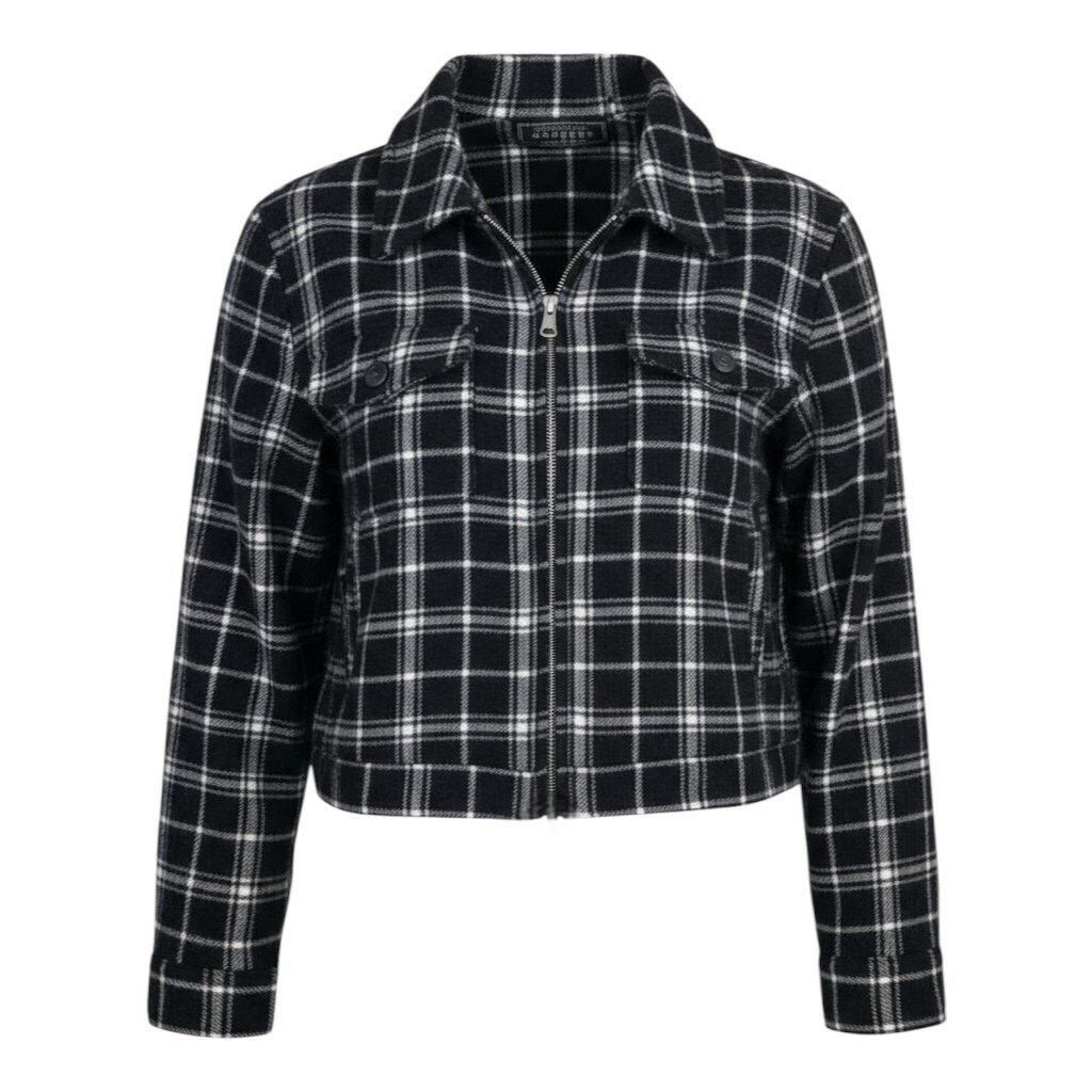 Vintage Vintage Plaid Wool Blend Cropped Zip Jacket Size Large Size L / US 10 / IT 46 - 1 Thumbnail