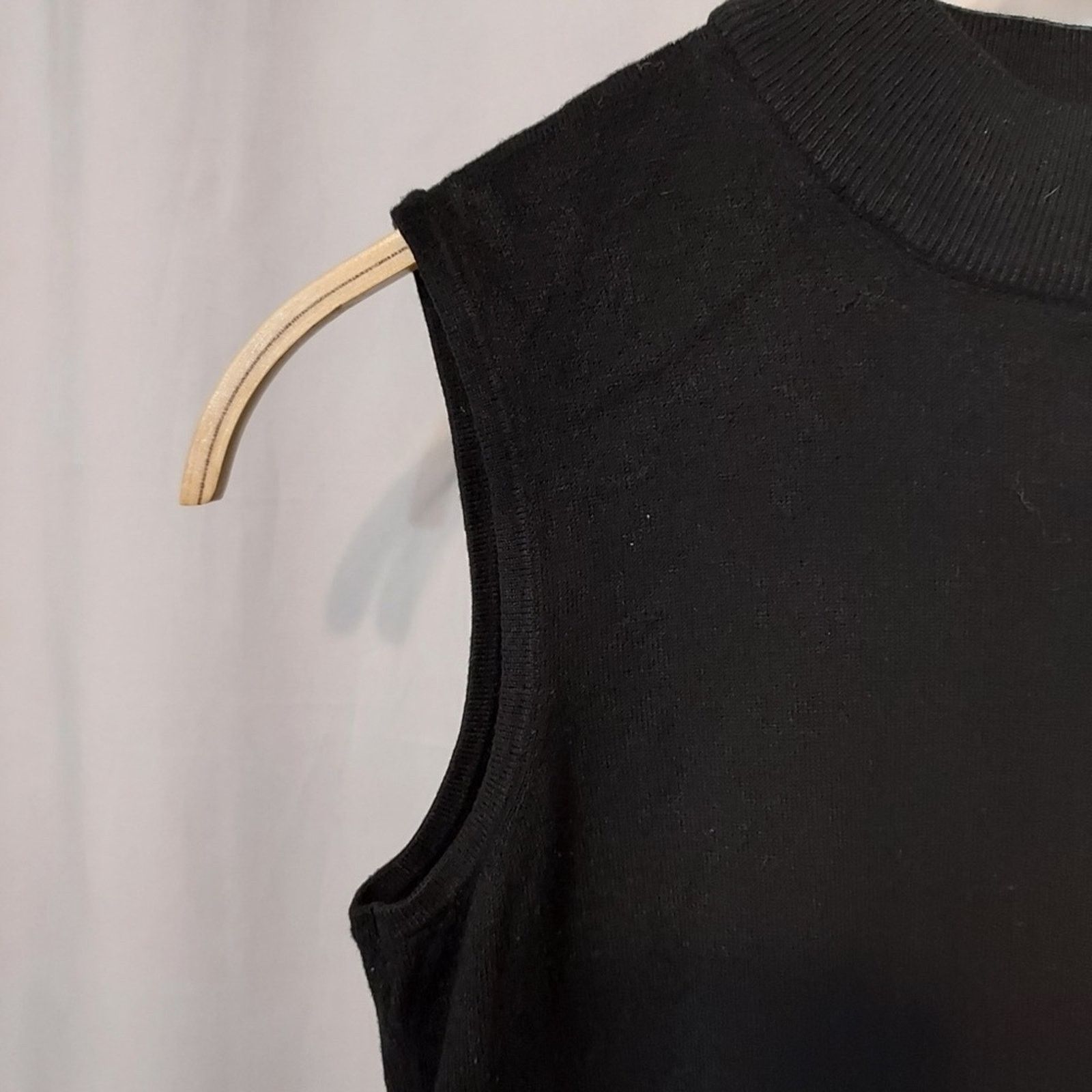 Other JM Collection Petite Black Knit Sweater Mock Neck Tank Top Size S / US 4 / IT 40 - 5 Thumbnail
