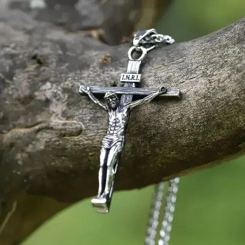 Jewelry × Other Saint Jesus Cross Necklace Chain Catholic Church Size ONE SIZE - 1 Thumbnail