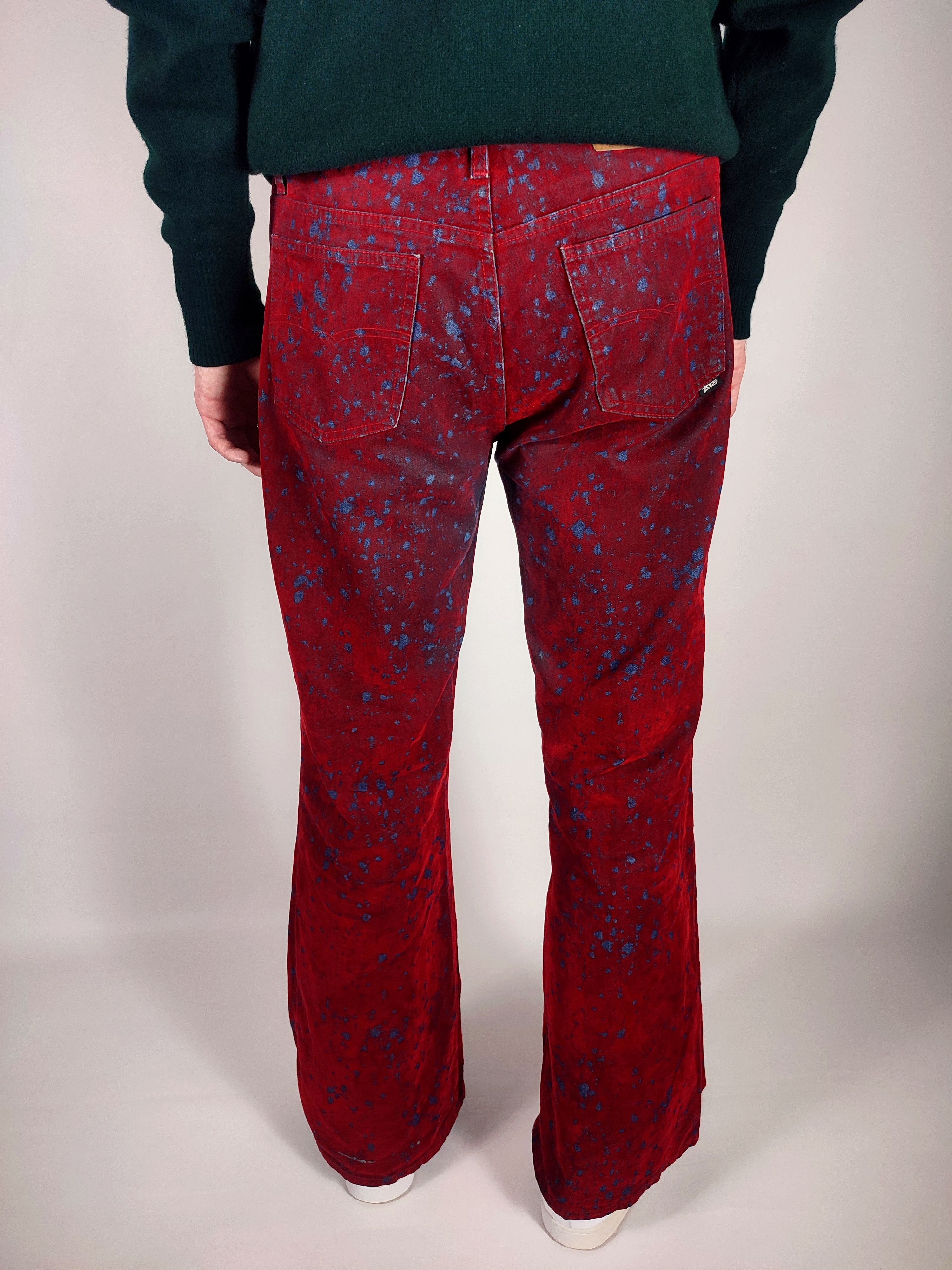 If Six Was Nine ATO The Kick Of Fashion Velour Flared Vampire Jeans Size US 33 - 8 Thumbnail