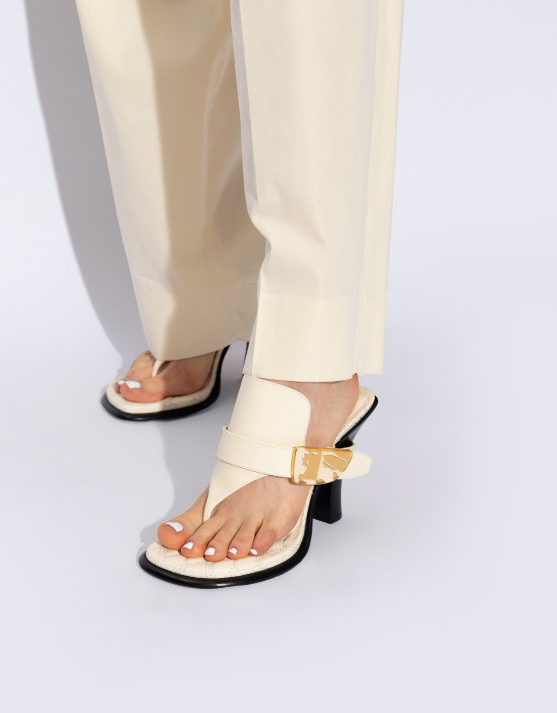 Burberry Burberry 100mm Bay leather mules size 36 Size US 6 / IT 36 - 2 Thumbnail