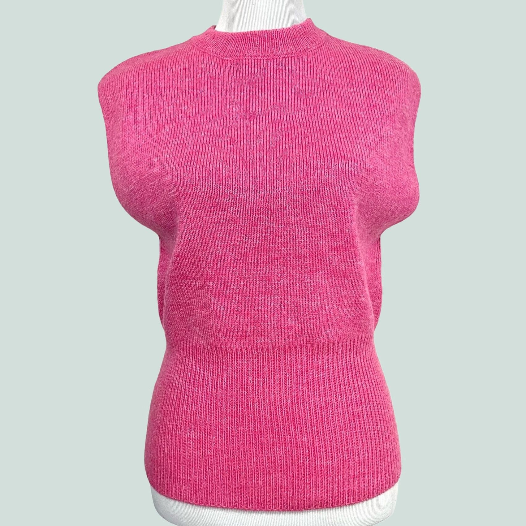 Vintage Molly Bracken Premium Sleeveless Sweater Bright Pink Boxy Women’s Sz M Sleeveless Pullover Womens Pink Boxy M Size M / US 6-8 / IT 42-44 - 1 Thumbnail