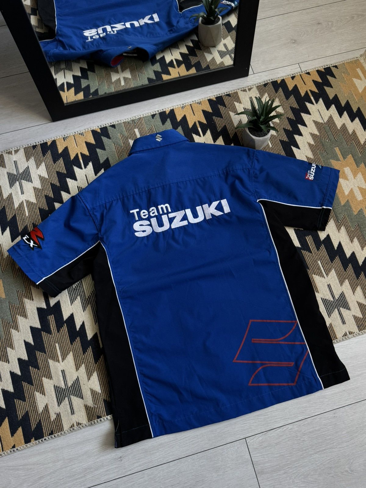 Vintage Vintage Suzuki Racing Moto Button Up Shirt Size US M / EU 48-50 / 2 - 11 Thumbnail