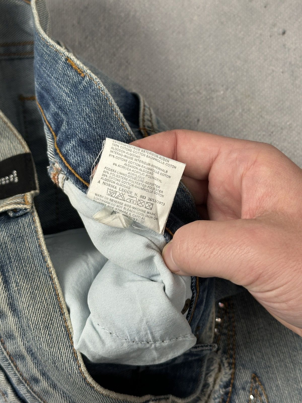 Iceberg Iceberg Distressed Rhinestone Y2K Archive Denim Jeans Italy Size 31" - 14 Thumbnail