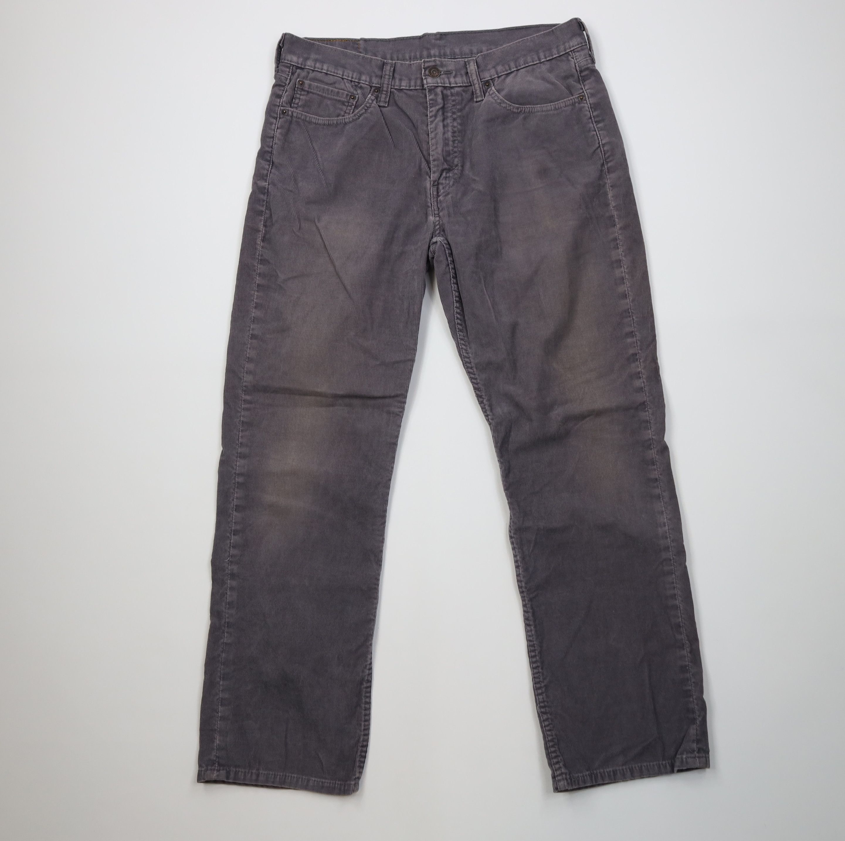 Levi's Vintage 90s Levis 514 Straight Leg Corduroy Pants Gray Size US 33 - 1 Thumbnail