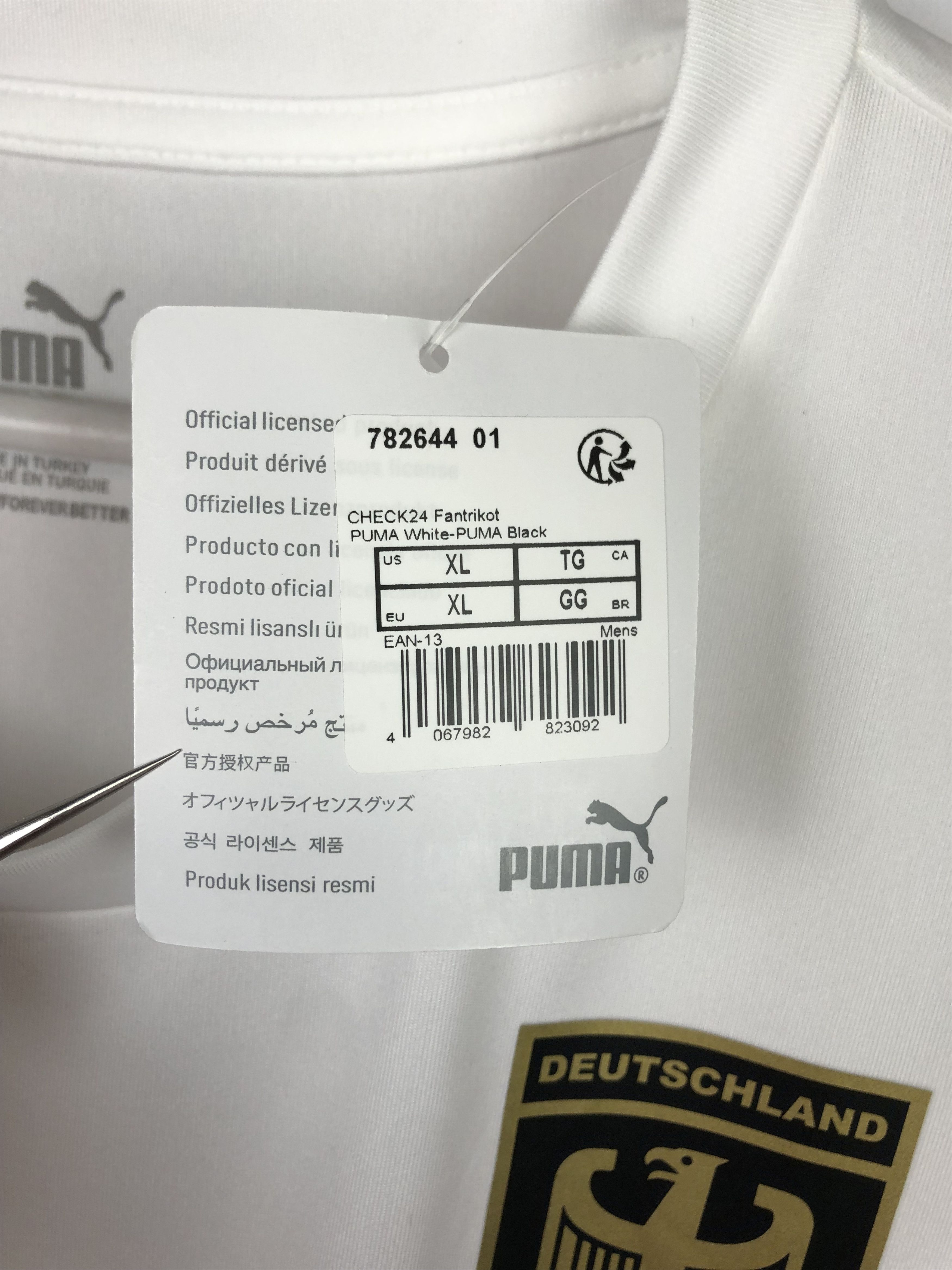 Puma Deutschland DFB Puma Germany White Sport Shirt Jersey Mens Size US XL / EU 56 / 4 - 5 Thumbnail