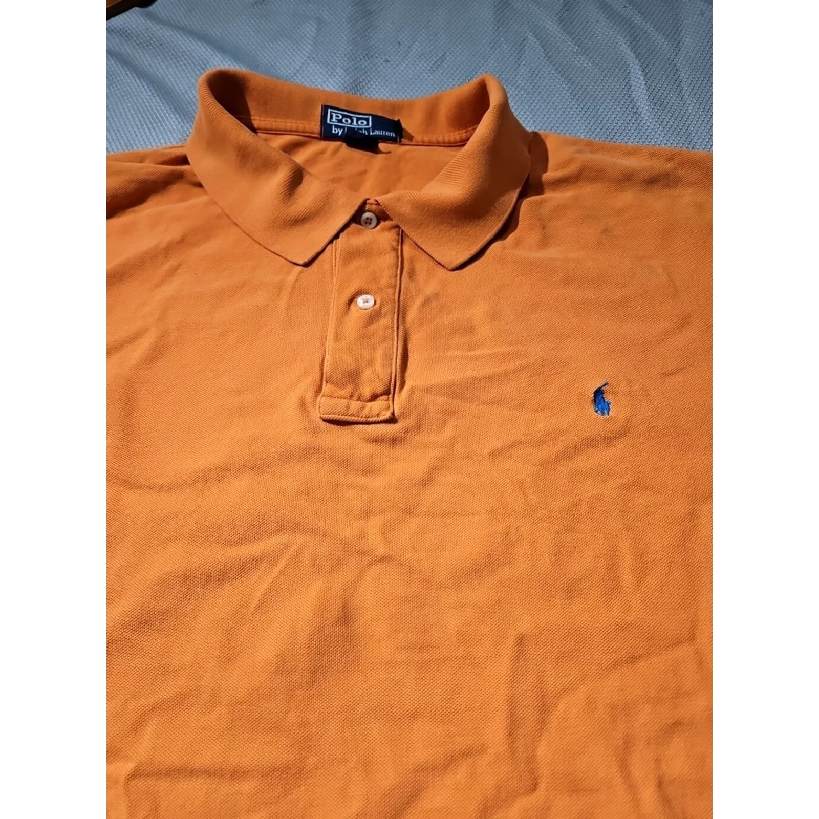 Polo Ralph Lauren Ralph Lauren Polo Shirt Men 3XLT XXXLT Orange Pony Logo Polo Preppy Button Casual Polo Shirt Size US XXL / EU 58 / 5 - 2 Thumbnail