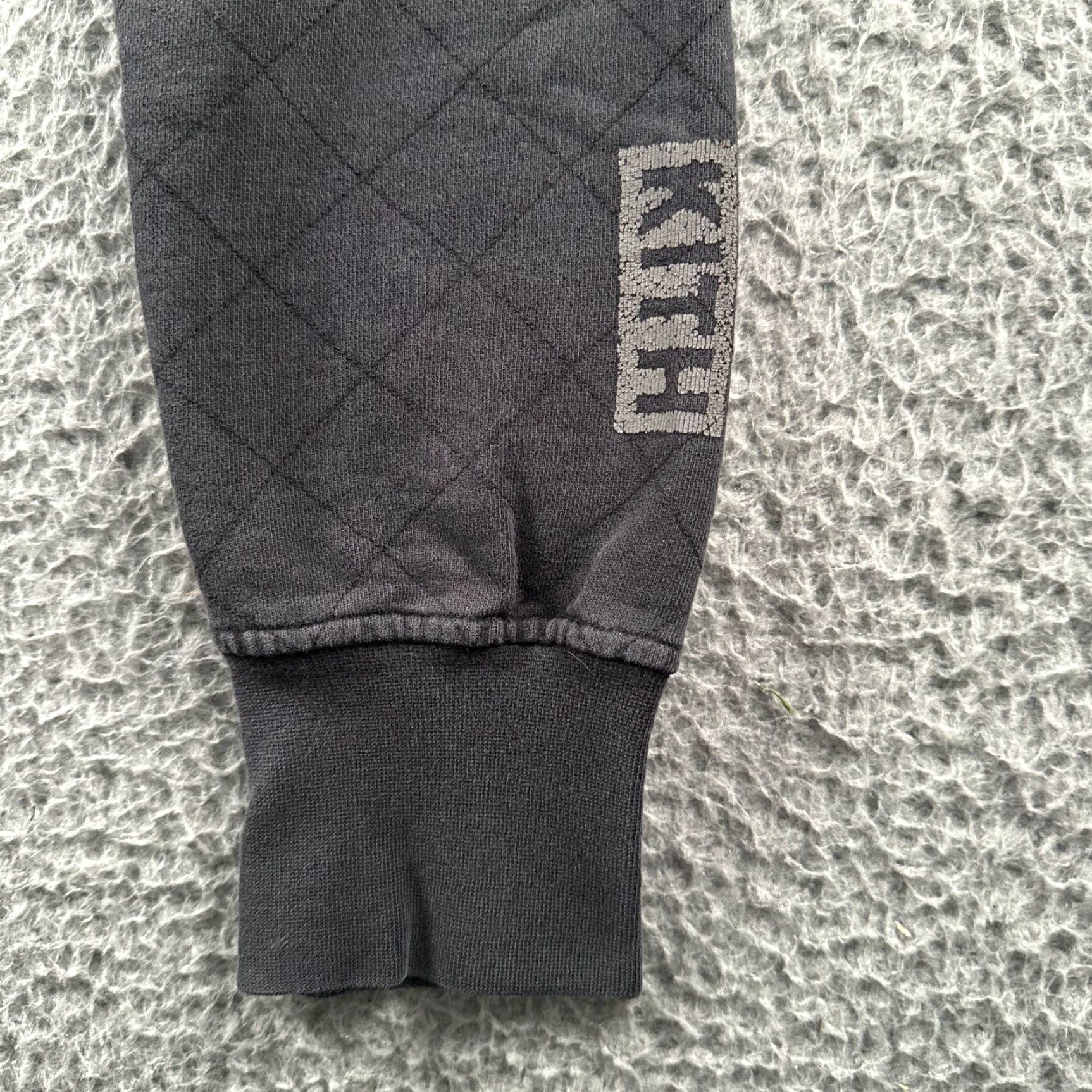 Kith KITH Jogger Sweatpants Mens XS Quilted Drawstring Zip Pocket Ribbed Cuff Black Size US 27 - 4 Thumbnail