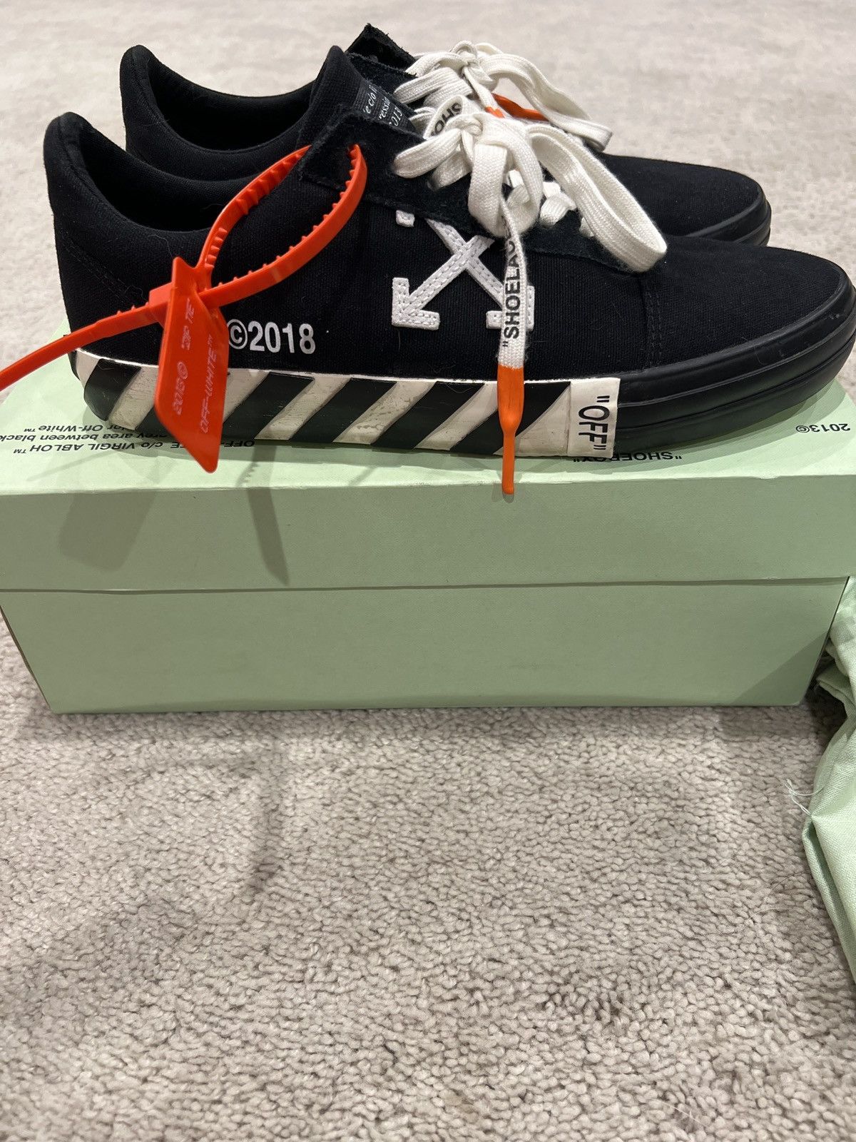 Off White Off White Sneakers VULC Low Top black white Grailed