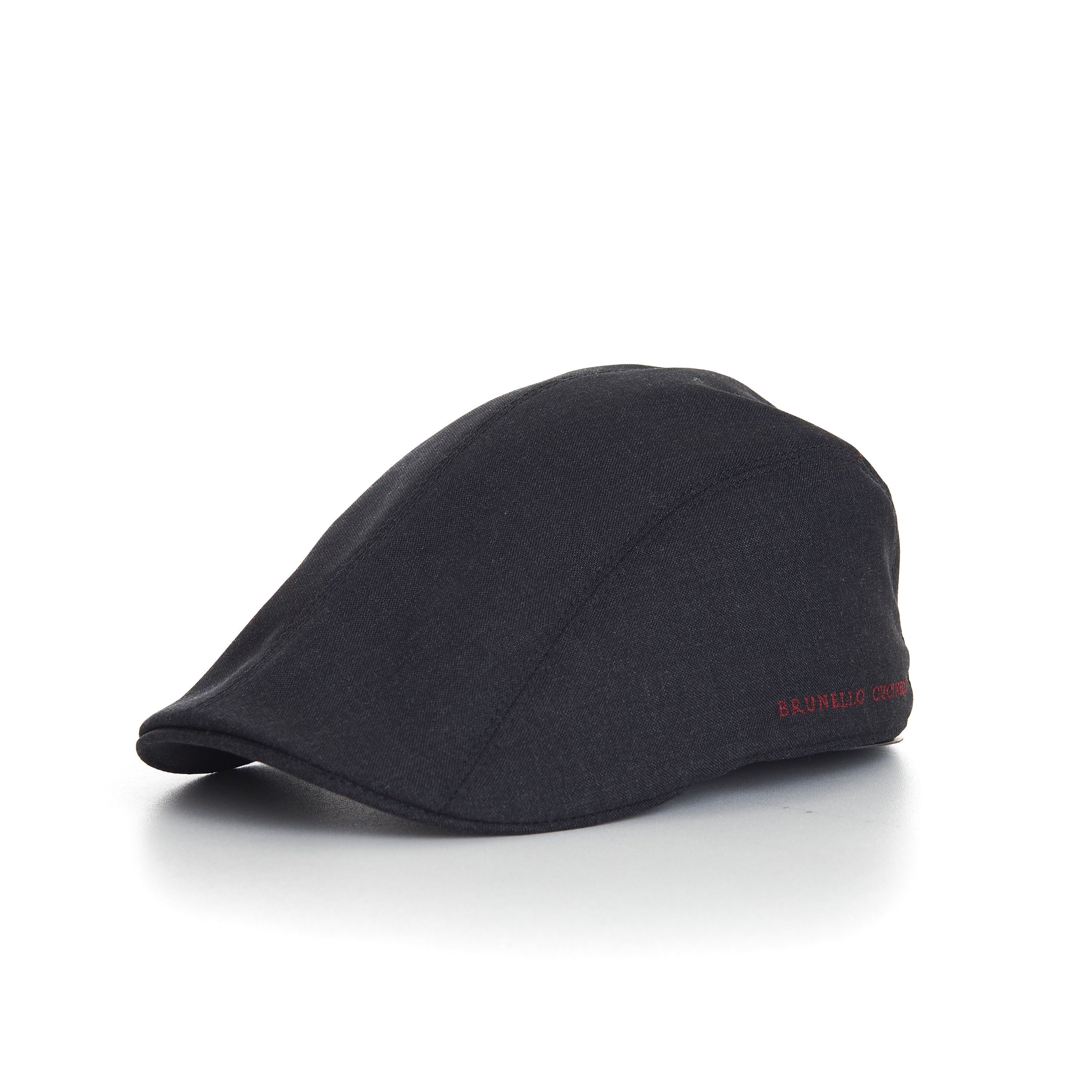 Brunello Cucinelli Flat Cap In Fresco Virgin Wool & Logo Embroidery Size S Size ONE SIZE - 2 Thumbnail