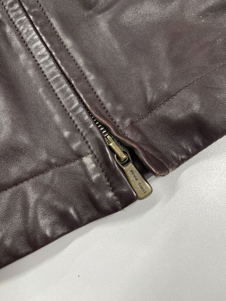 Loro Piana Loro Piana Leather Biker Jacket Size US XXL / EU 58 / 5 - 12 Thumbnail