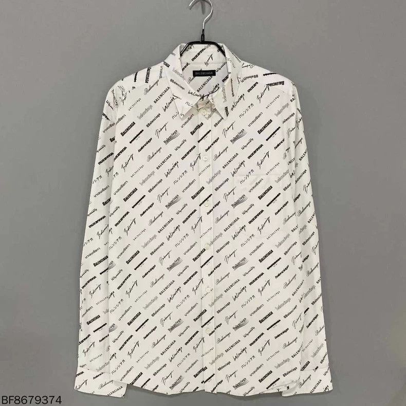Balenciaga Multi-Logo Long Sleeve Shirt dmc