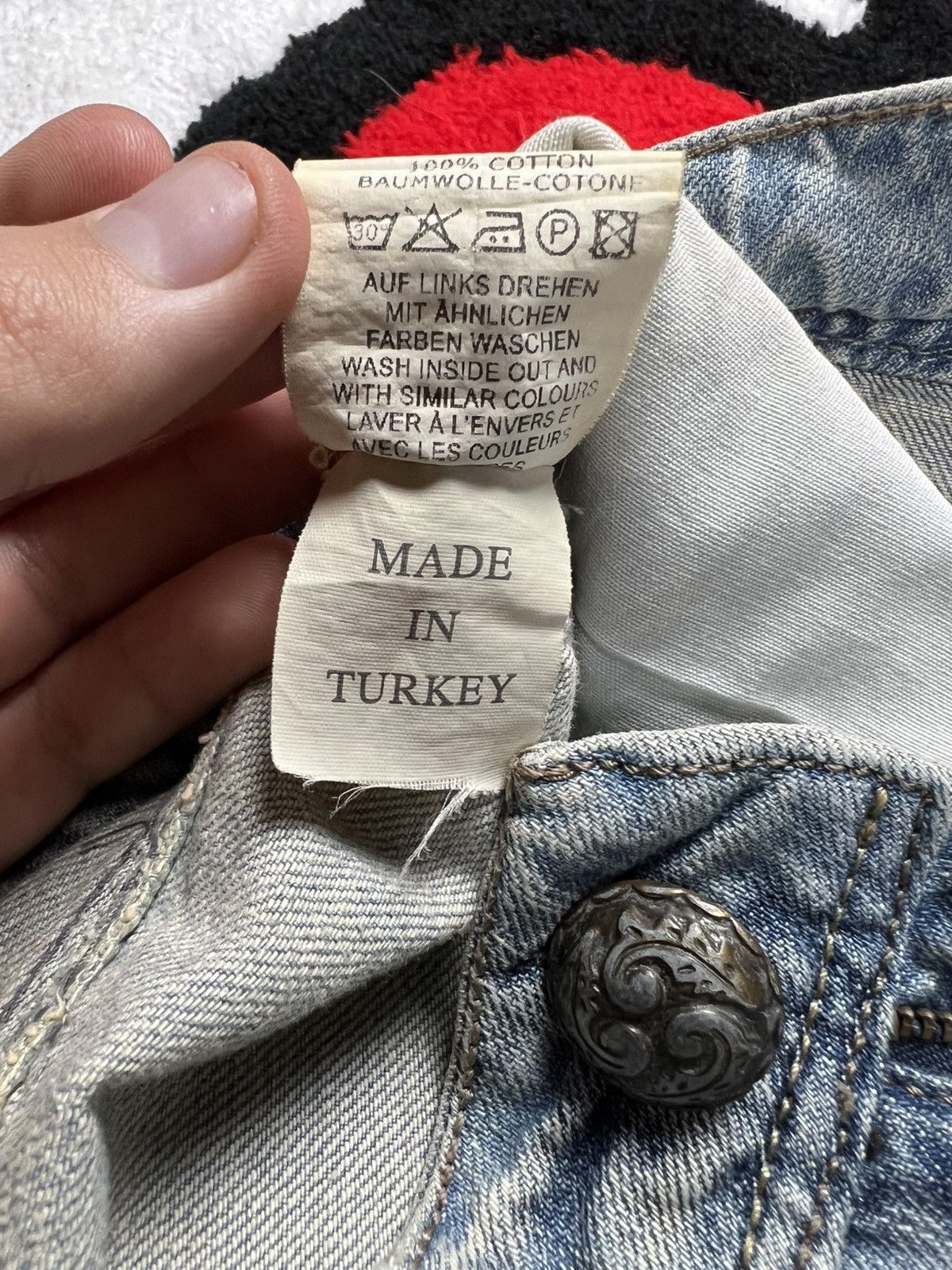 Japanese Brand Vintage Japanese Junya Watanabe GOA Style Denim Y2K Jeans Size US 30 / EU 46 - 11 Thumbnail