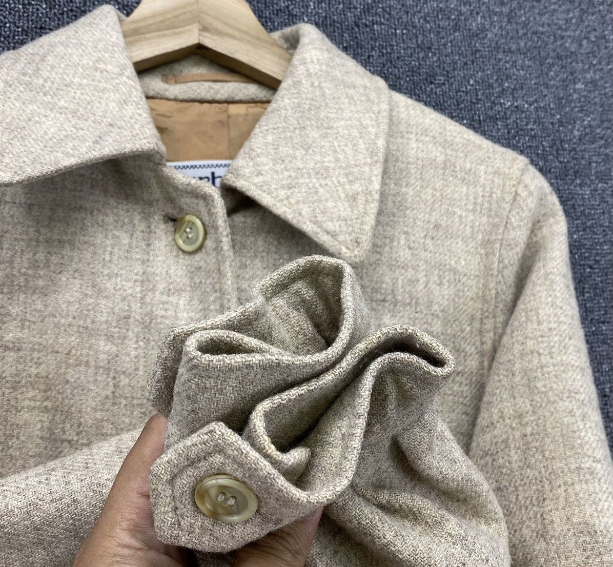 Burberry Vintage 90s Burberry Button Up Wool Jacket Size S / US 4 / IT 40 - 11 Thumbnail