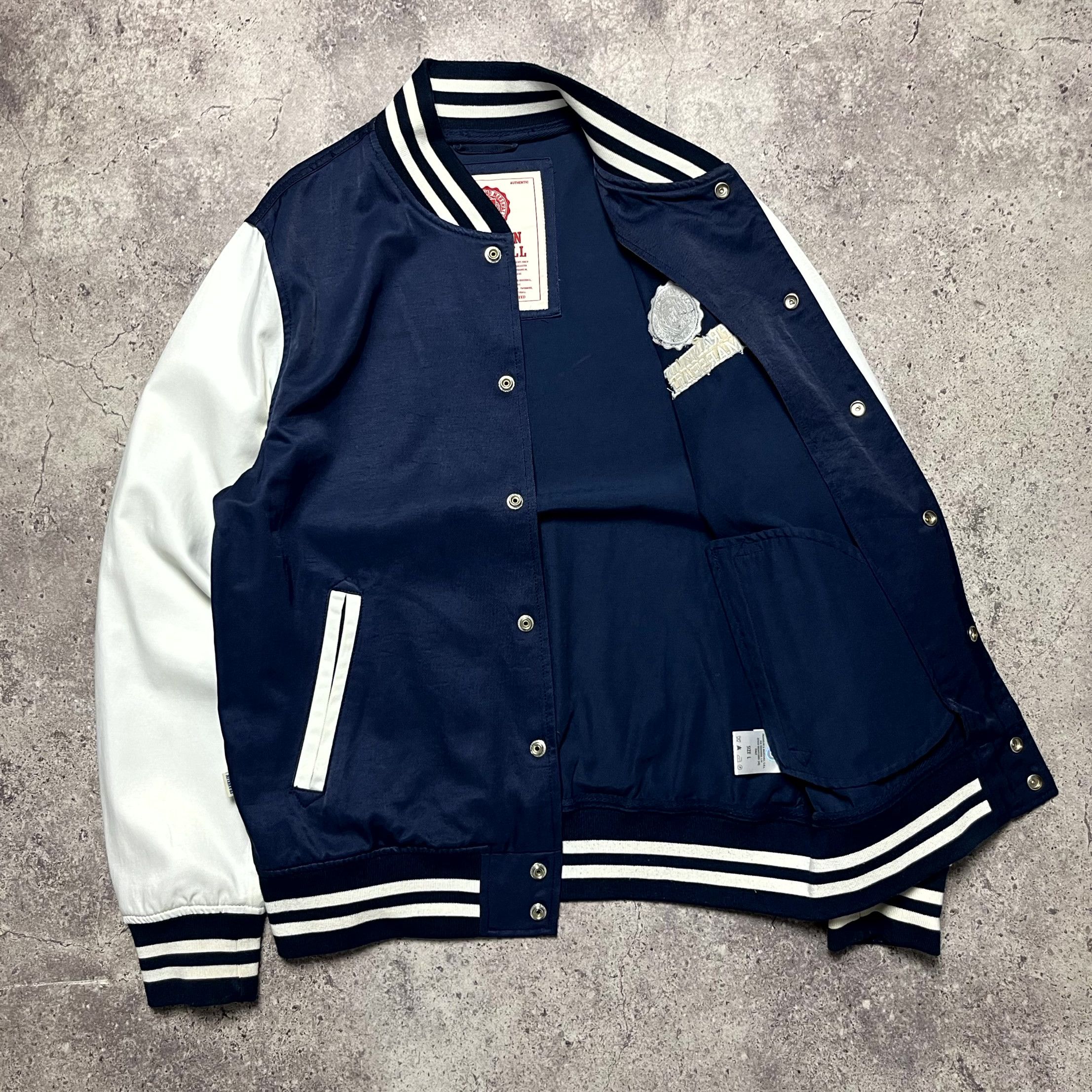 Franklin & Marshall Franklin Marshall College Varsity Bomber Jacket Navy Mens L Size US L / EU 52-54 / 3 - 6 Thumbnail