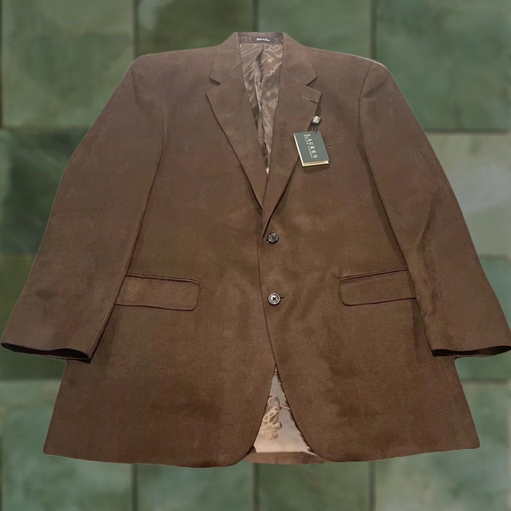 Ralph Lauren Lauren Ralph Lauren Classic Sport Coat Jacket Brown 42L NWT Blazer Size 42R - 1 Thumbnail